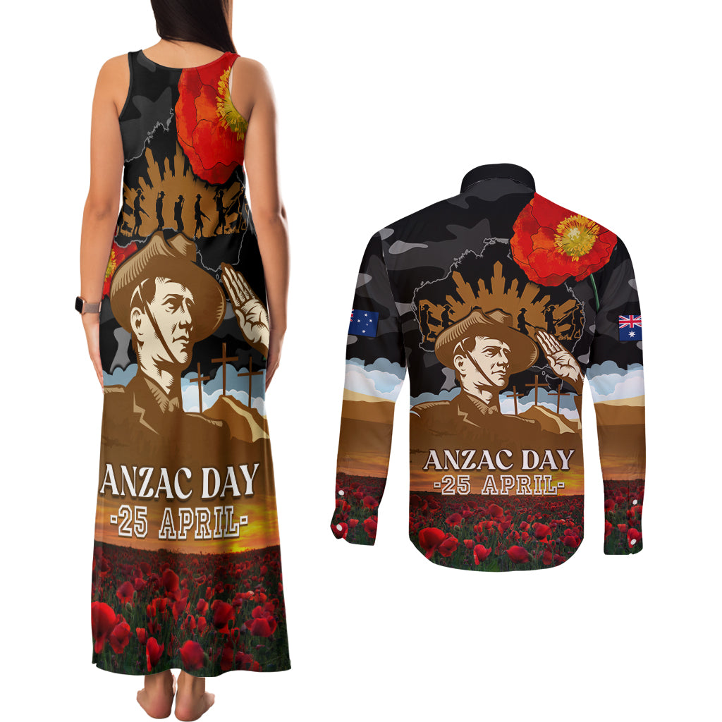 australia-anzac-day-couples-matching-tank-maxi-dress-and-long-sleeve-button-shirt-lest-we-forget-australian-army-corps