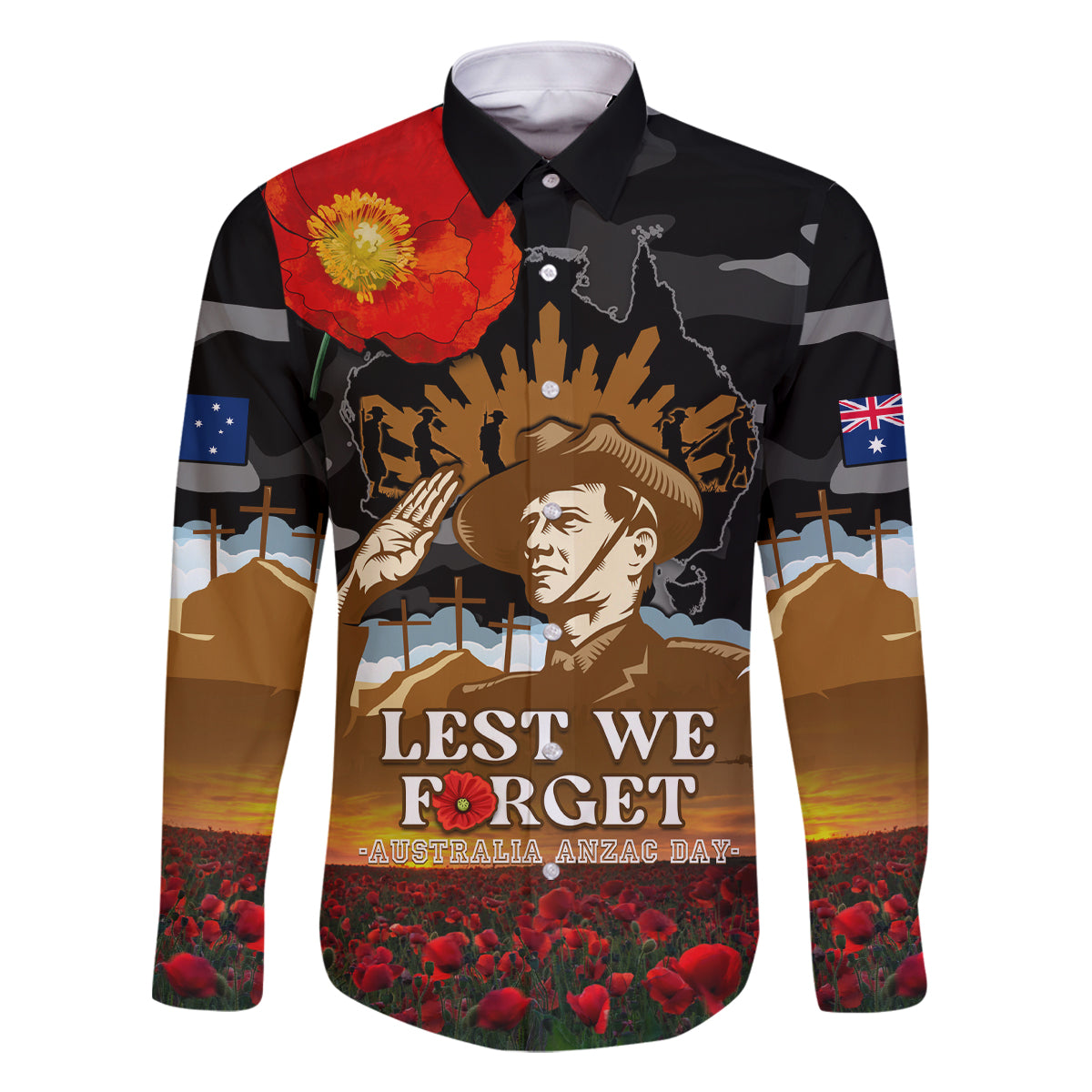 australia-anzac-day-family-matching-long-sleeve-bodycon-dress-and-hawaiian-shirt-lest-we-forget-australian-army-corps