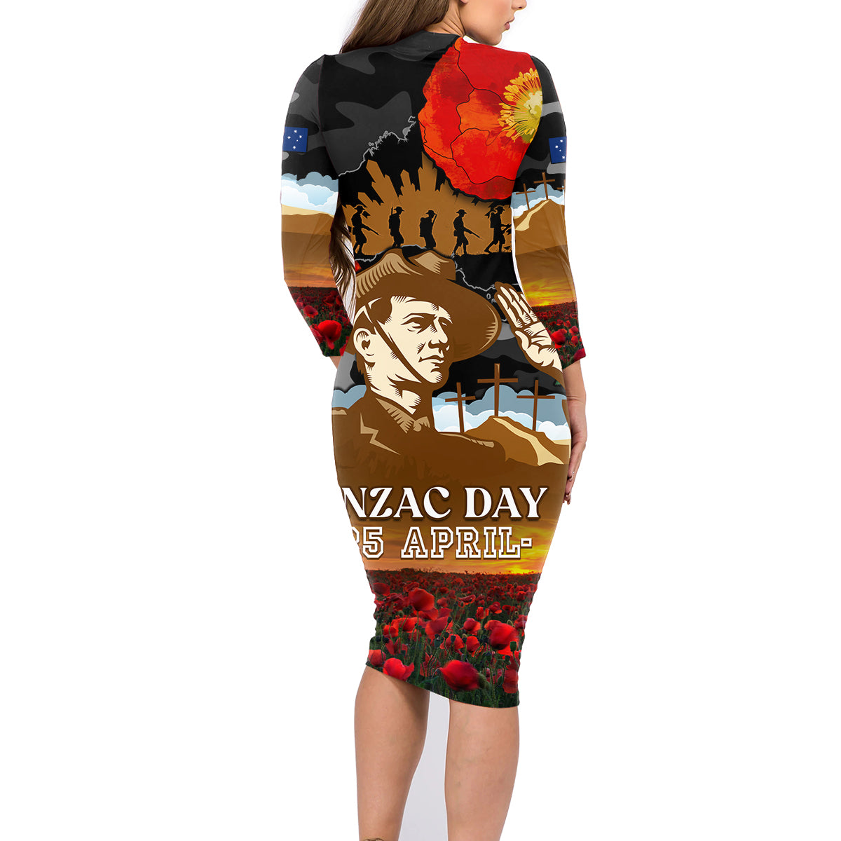 australia-anzac-day-family-matching-long-sleeve-bodycon-dress-and-hawaiian-shirt-lest-we-forget-australian-army-corps