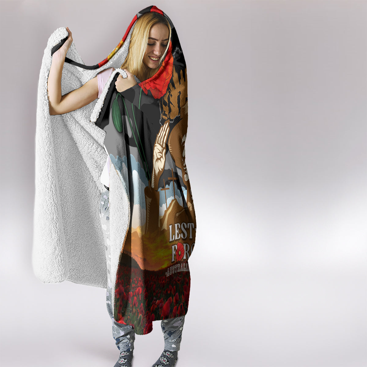 australia-anzac-day-hooded-blanket-lest-we-forget-australian-army-corps