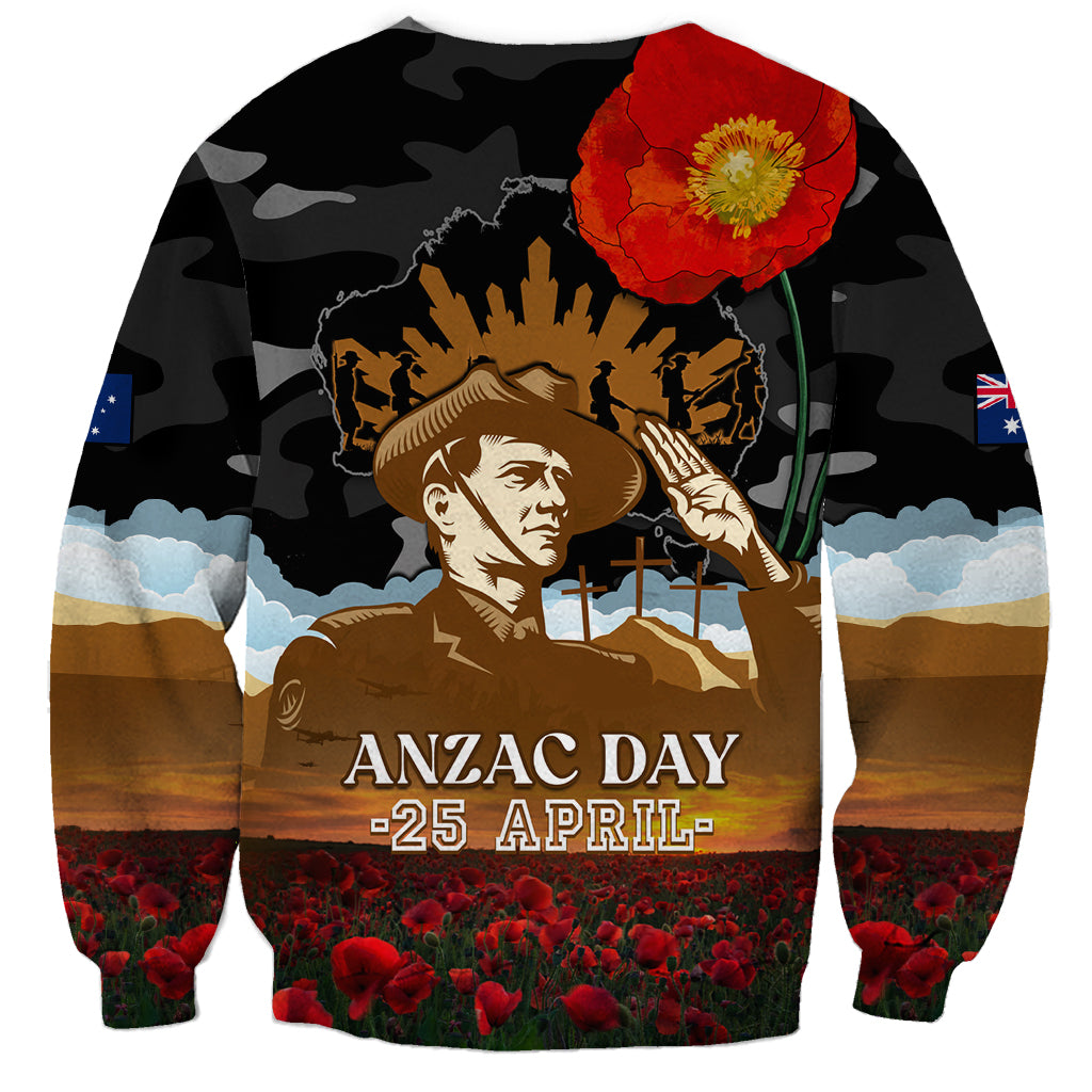 Australia ANZAC Day Sweatshirt Lest We Forget Australian Army Corps - Vibe Hoodie Shop