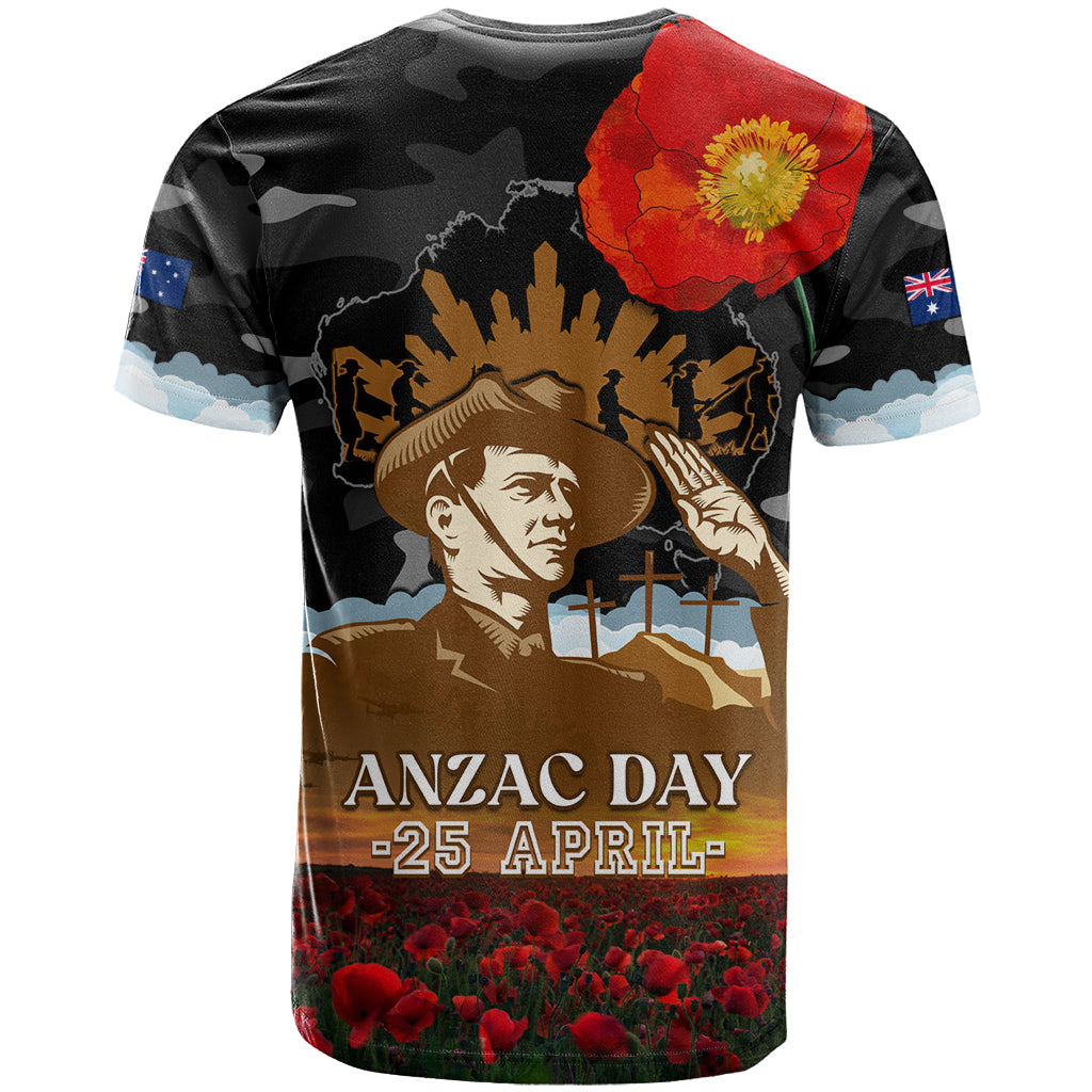 Australia ANZAC Day T Shirt Lest We Forget Australian Army Corps - Vibe Hoodie Shop