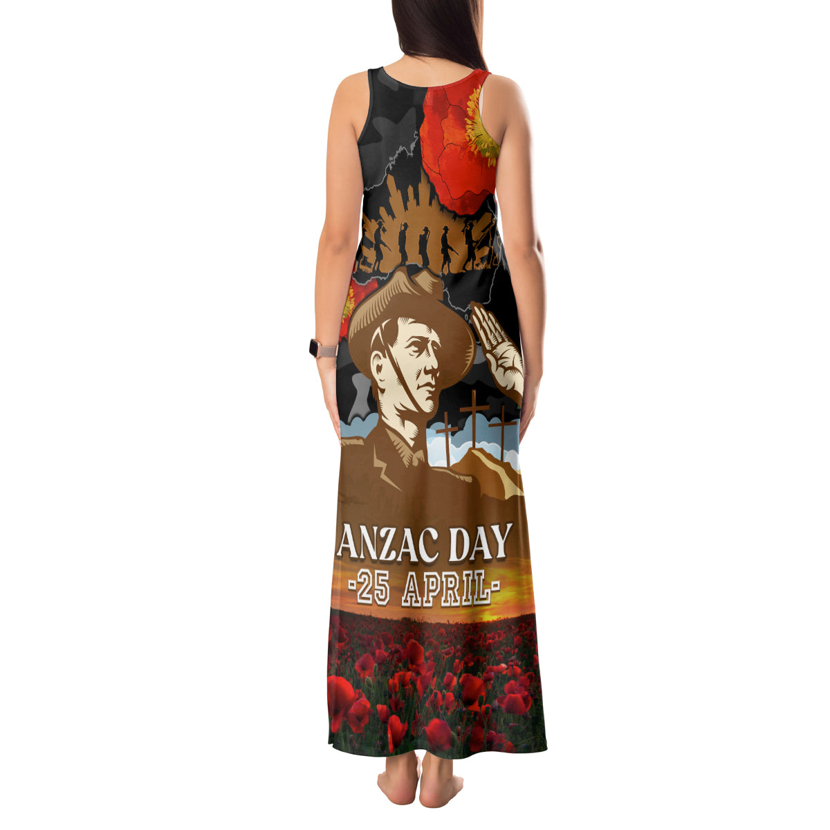 australia-anzac-day-tank-maxi-dress-lest-we-forget-australian-army-corps