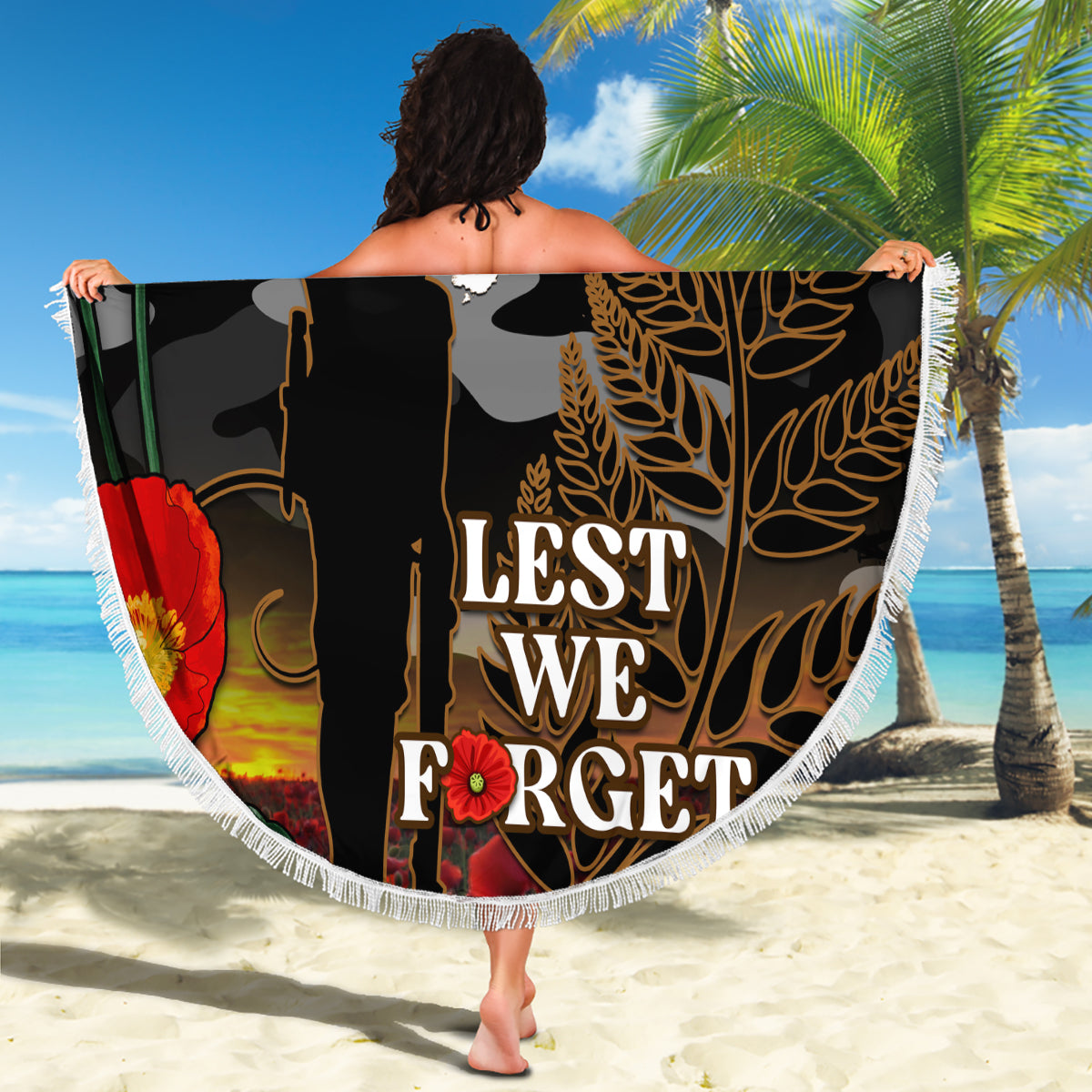 new-zealand-anzac-day-beach-blanket-lest-we-forget-silver-fern-with-camouflage