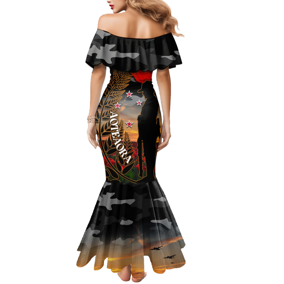 new-zealand-anzac-day-mermaid-dress-lest-we-forget-silver-fern-with-camouflage