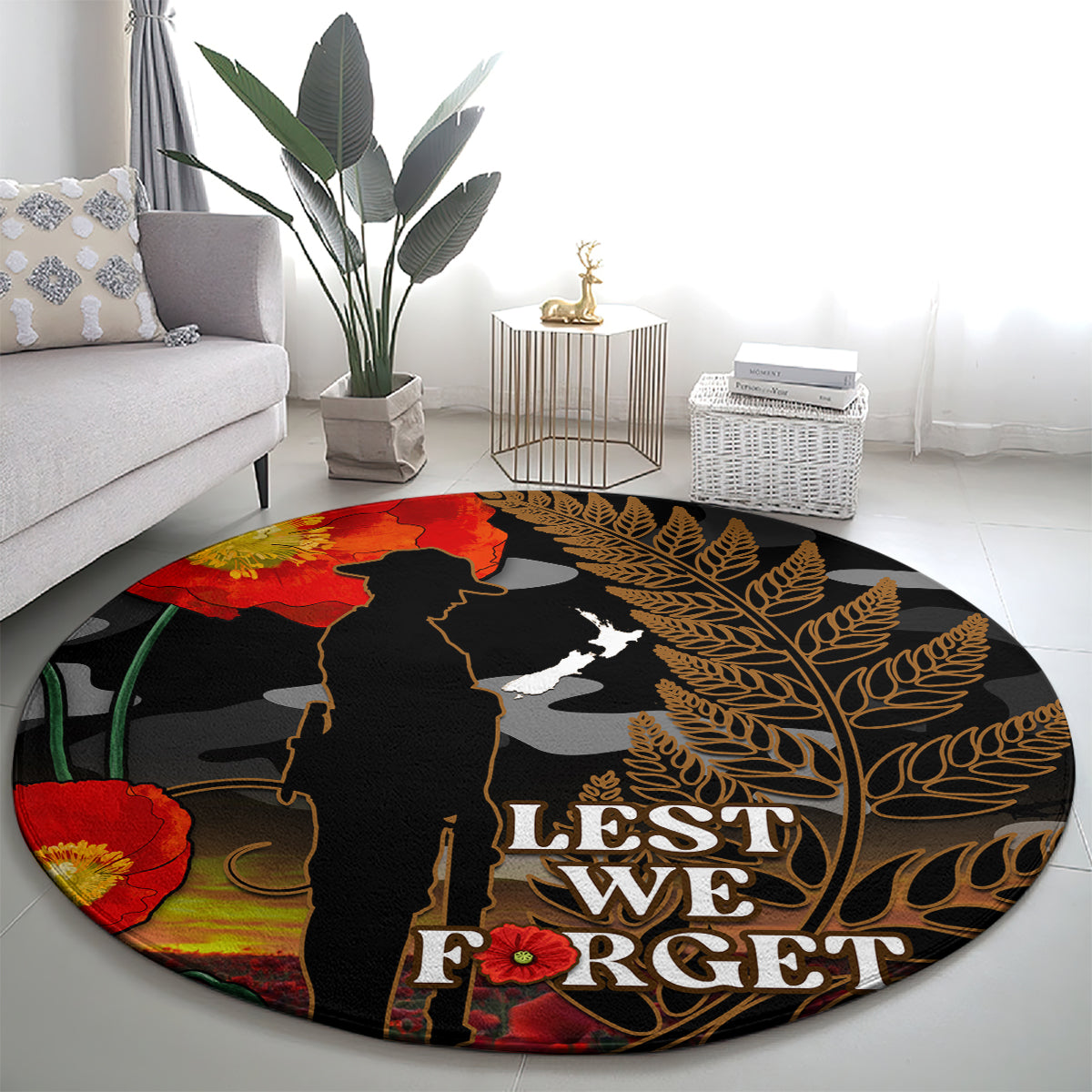 new-zealand-anzac-day-round-carpet-lest-we-forget-silver-fern-with-camouflage