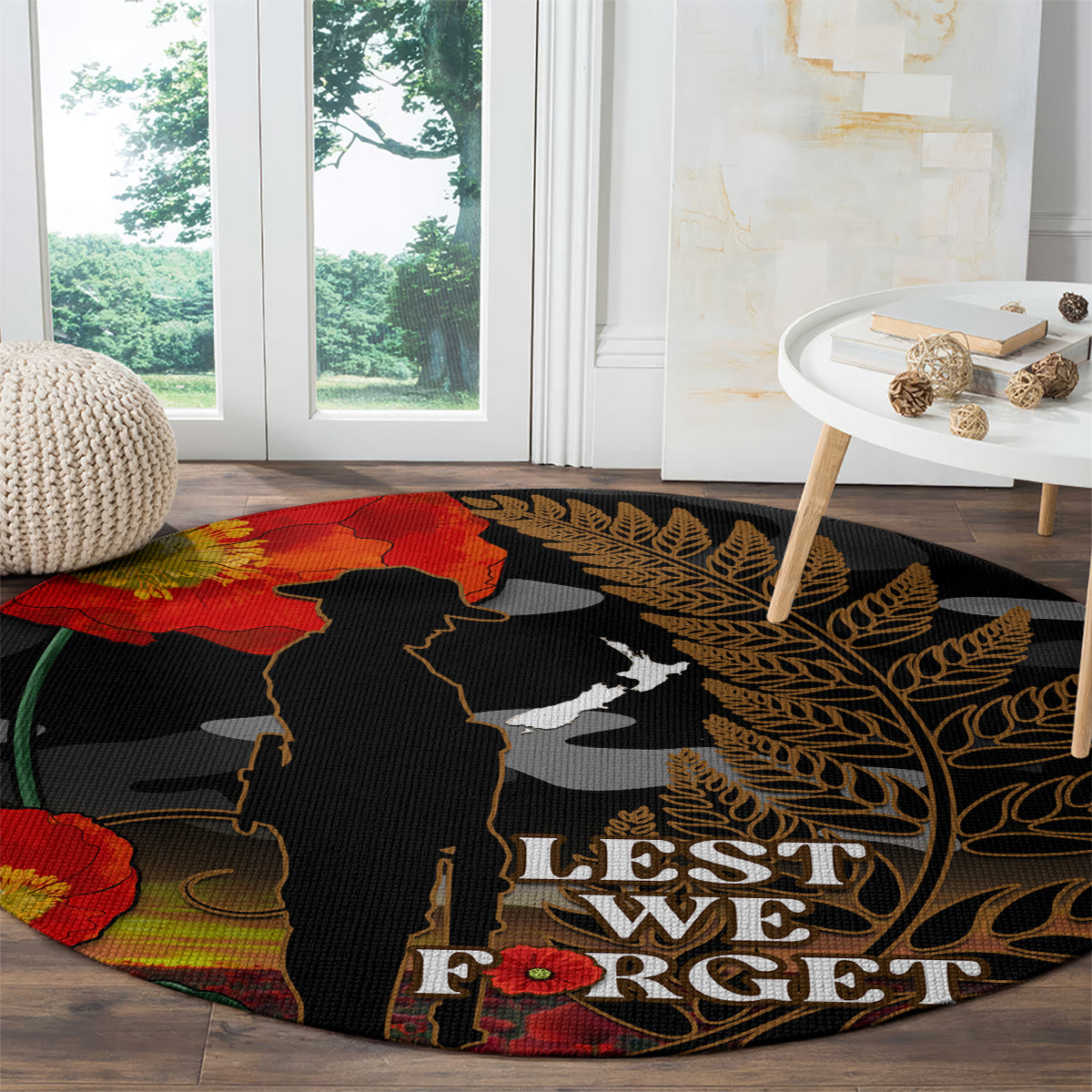 new-zealand-anzac-day-round-carpet-lest-we-forget-silver-fern-with-camouflage