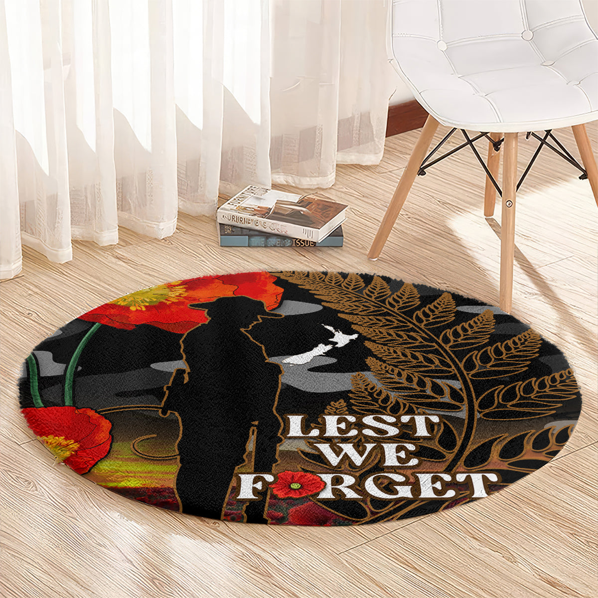 new-zealand-anzac-day-round-carpet-lest-we-forget-silver-fern-with-camouflage