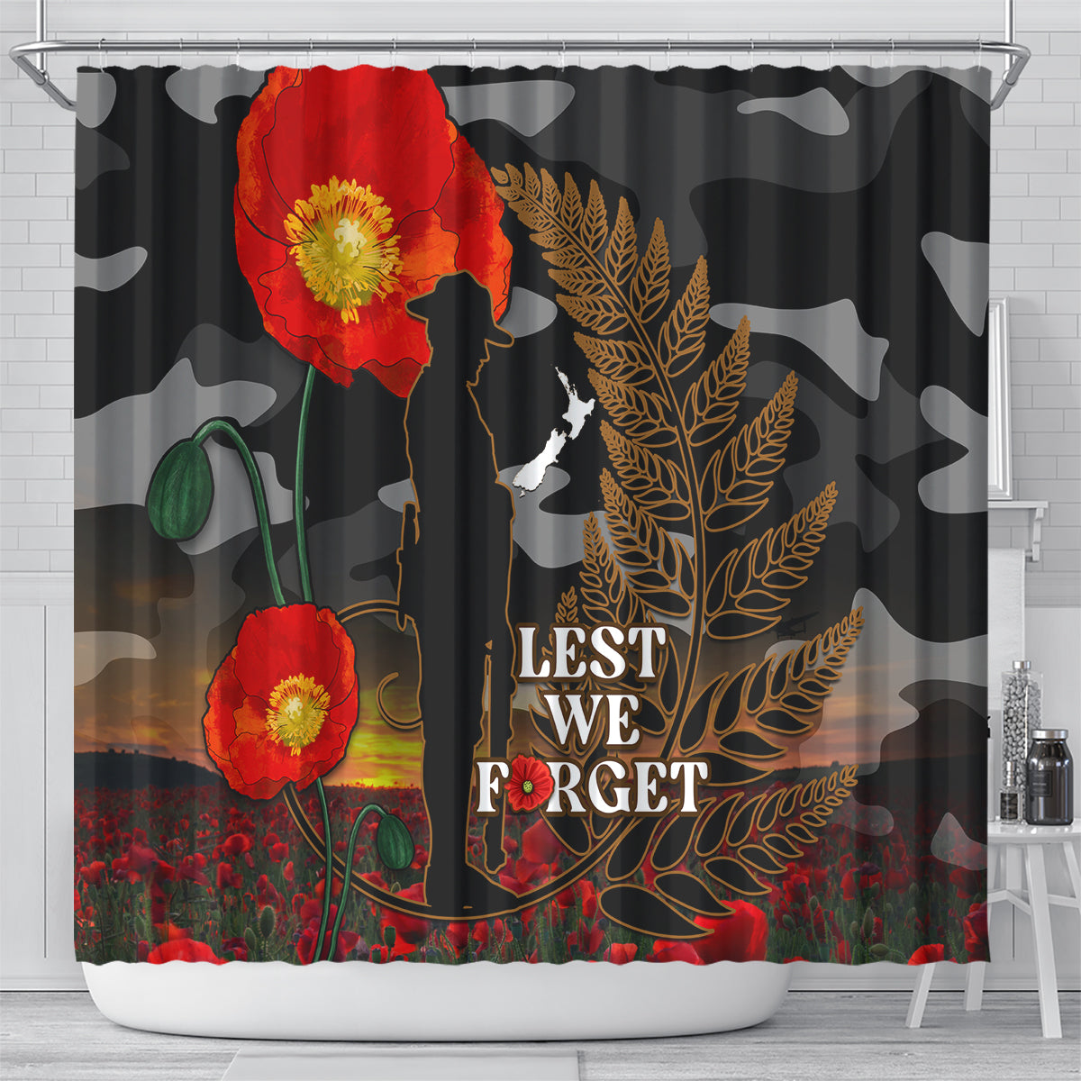 new-zealand-anzac-day-shower-curtain-lest-we-forget-silver-fern-with-camouflage