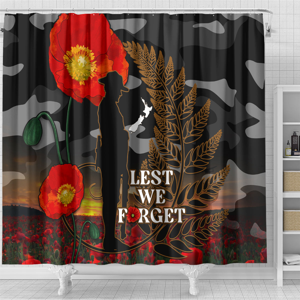 new-zealand-anzac-day-shower-curtain-lest-we-forget-silver-fern-with-camouflage