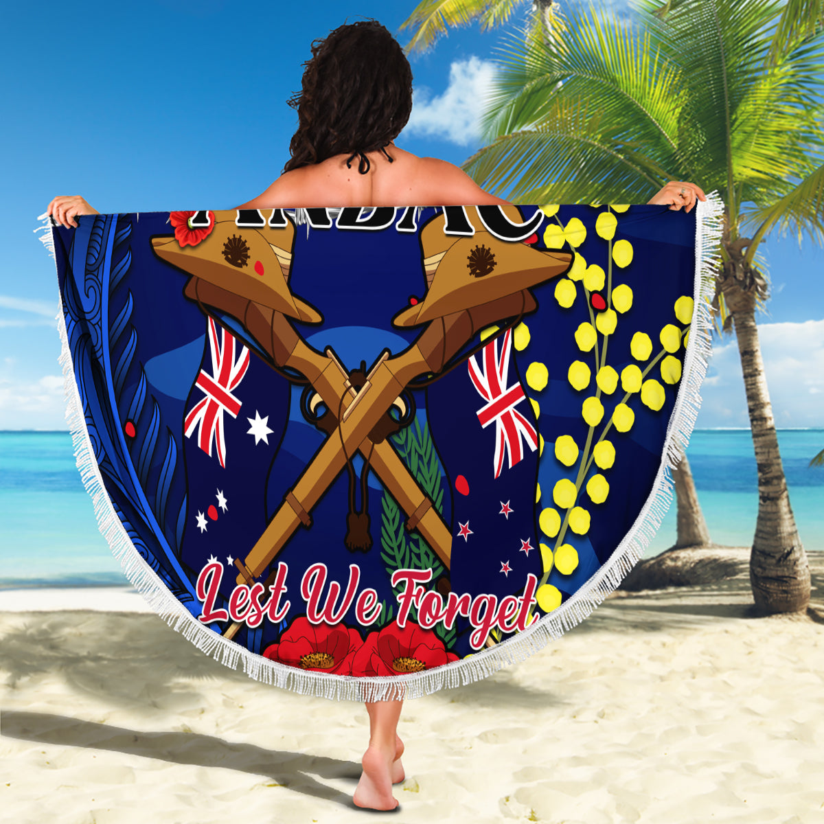 australia-and-new-zealand-anzac-day-beach-blanket-lest-we-forget-silver-fern-with-golden-wattle