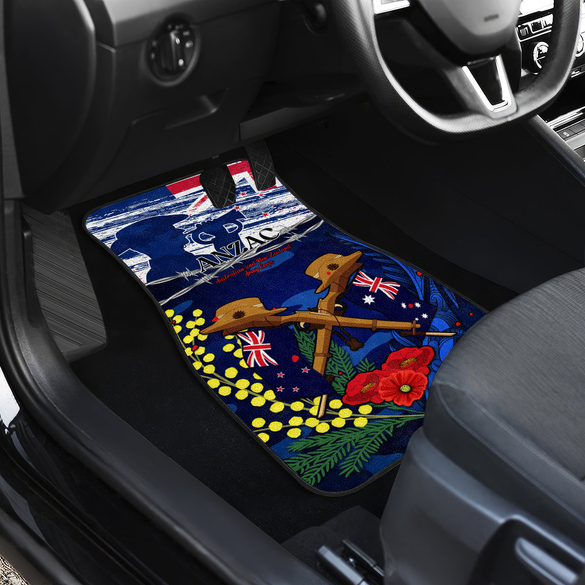 australia-and-new-zealand-anzac-day-car-mats-lest-we-forget-silver-fern-with-golden-wattle