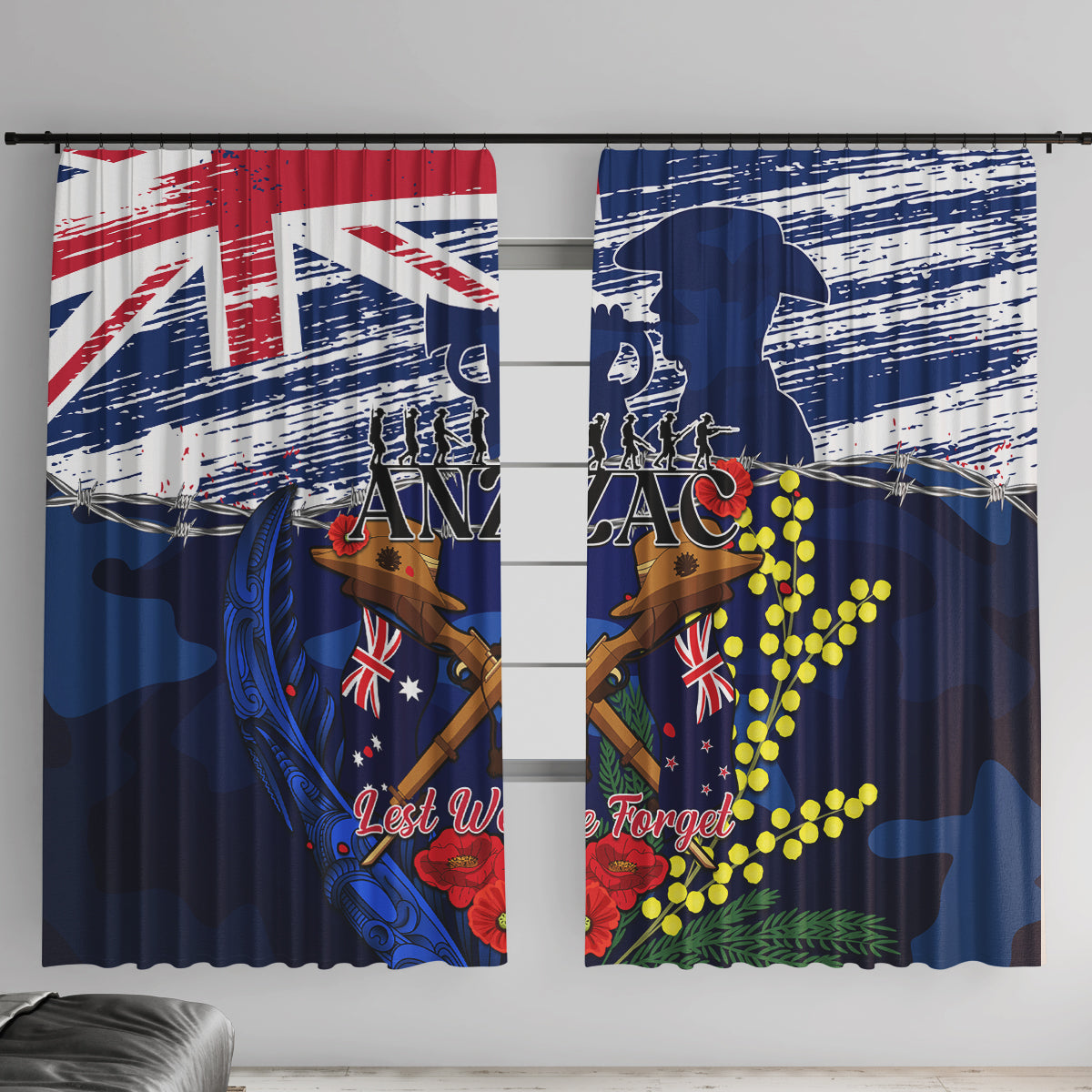 australia-and-new-zealand-anzac-day-window-curtain-lest-we-forget-silver-fern-with-golden-wattle