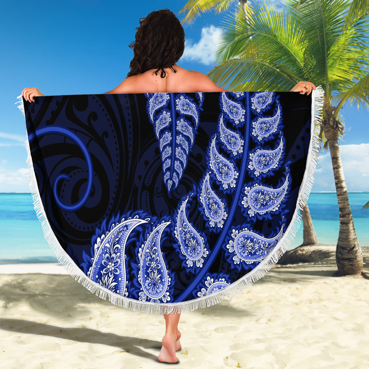 blue-new-zealand-paisley-silver-fern-beach-blanket-aotearoa-maori