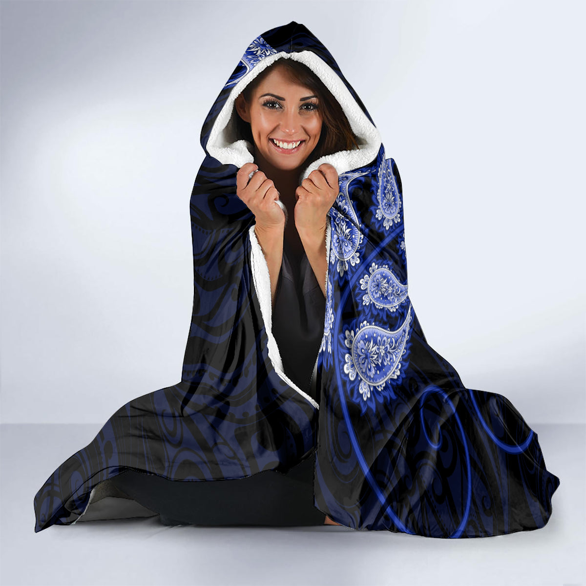 blue-new-zealand-paisley-silver-fern-hooded-blanket-aotearoa-maori