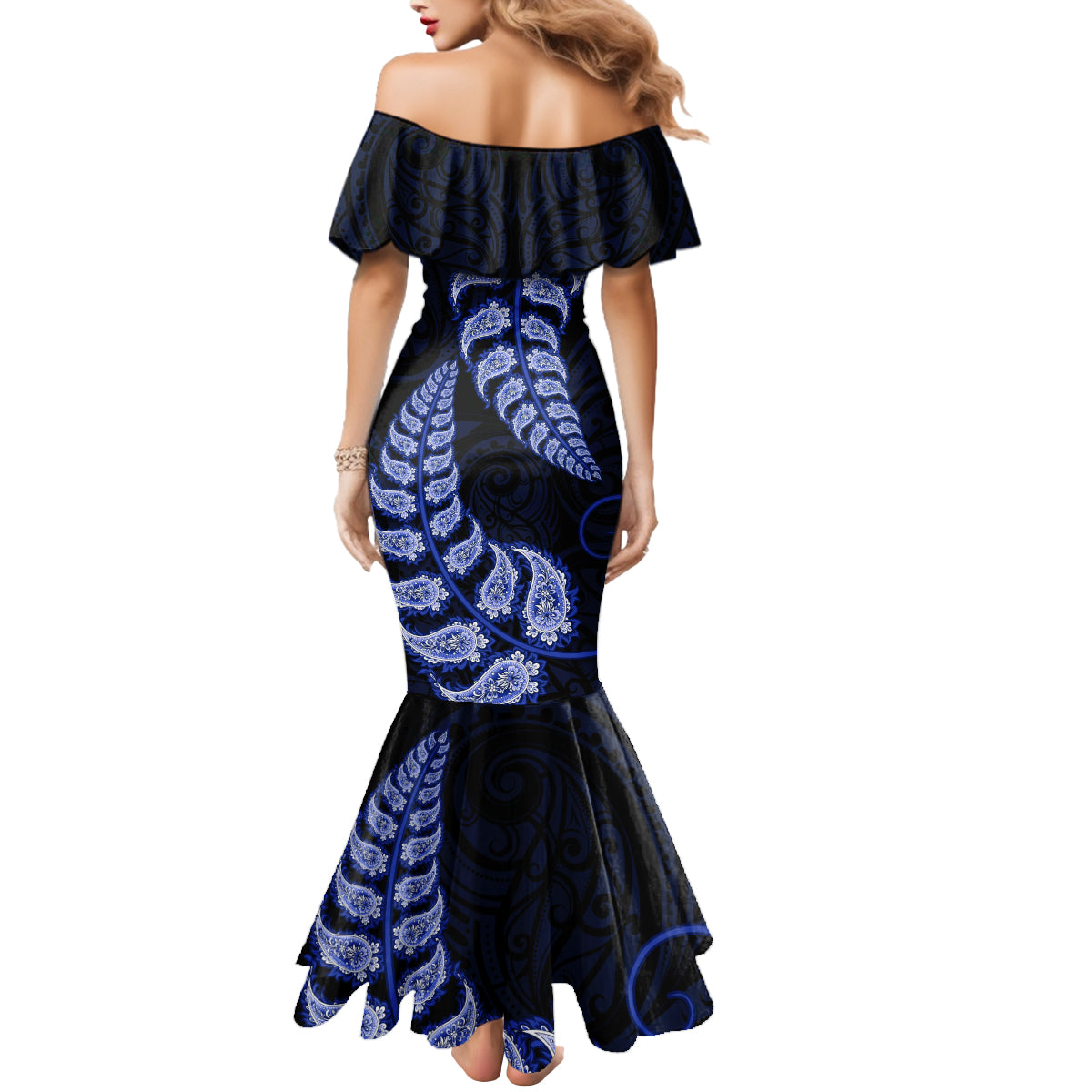 blue-new-zealand-paisley-silver-fern-mermaid-dress-aotearoa-maori