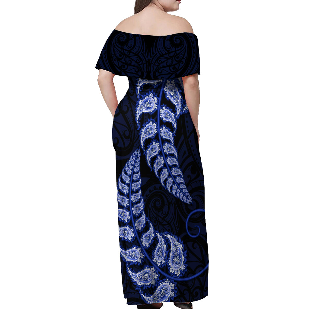 blue-new-zealand-paisley-silver-fern-off-shoulder-maxi-dress-aotearoa-maori