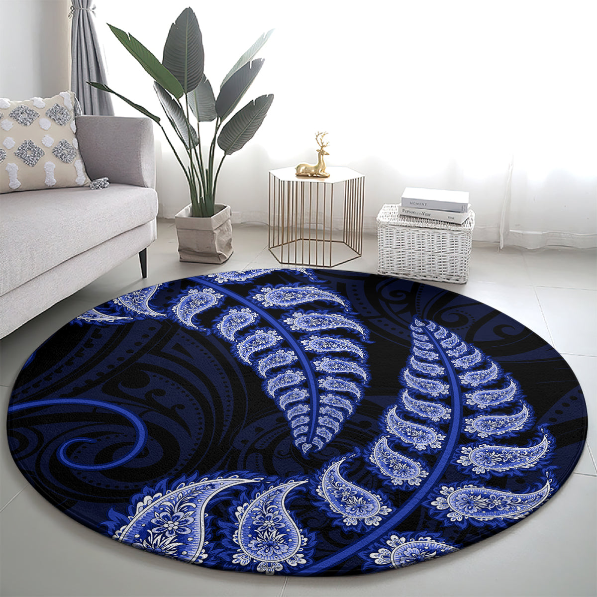 blue-new-zealand-paisley-silver-fern-round-carpet-aotearoa-maori