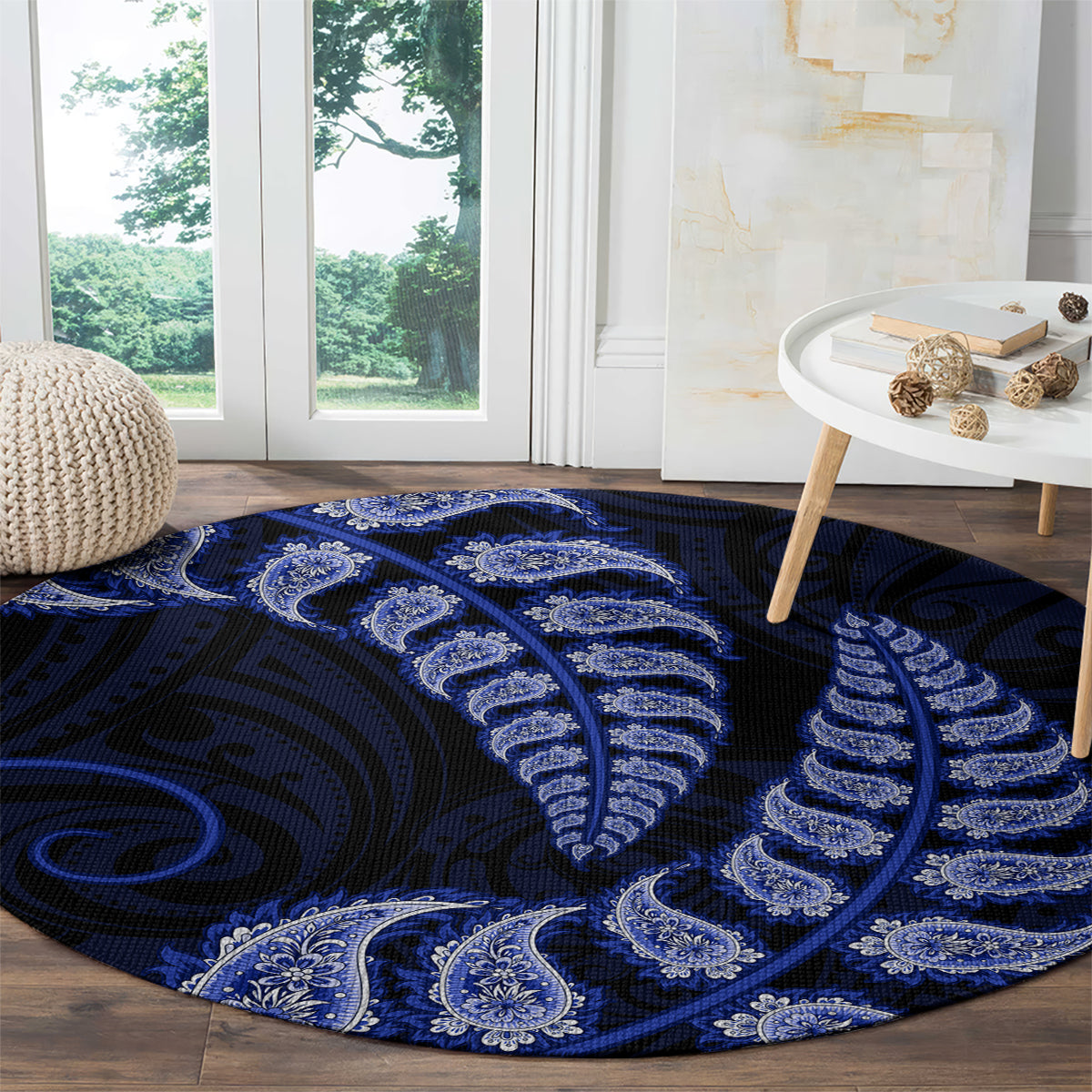 blue-new-zealand-paisley-silver-fern-round-carpet-aotearoa-maori