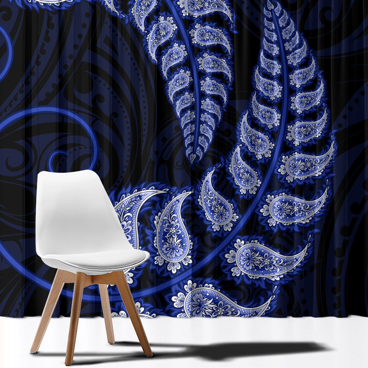 blue-new-zealand-paisley-silver-fern-window-curtain-aotearoa-maori