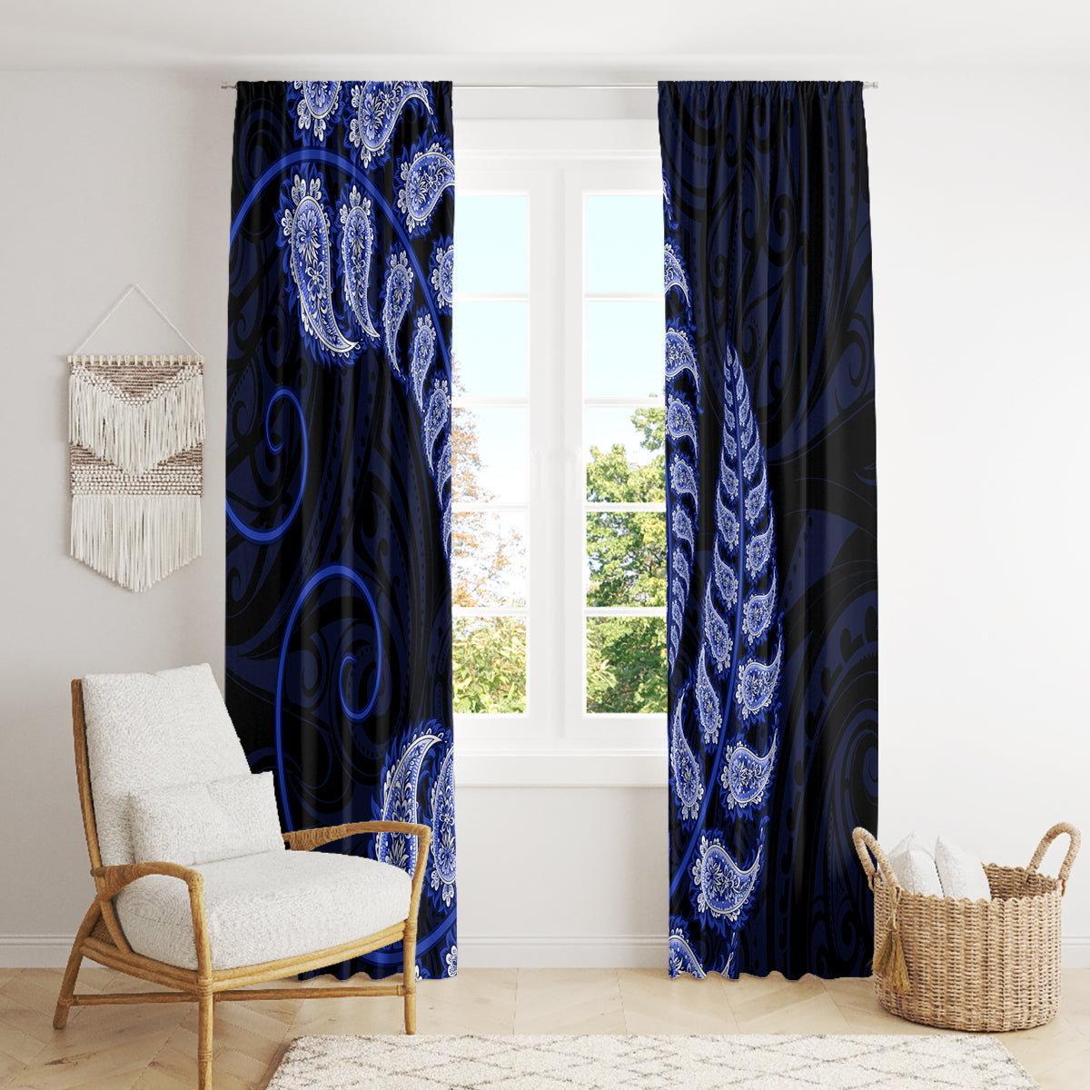 blue-new-zealand-paisley-silver-fern-window-curtain-aotearoa-maori