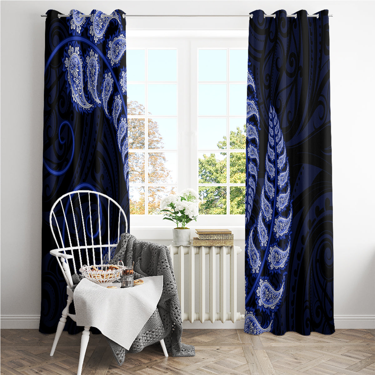 blue-new-zealand-paisley-silver-fern-window-curtain-aotearoa-maori