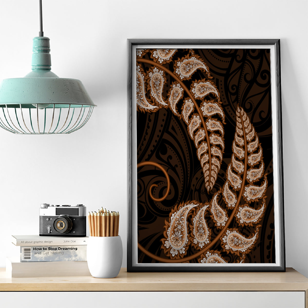 brown-new-zealand-paisley-silver-fern-canvas-wall-art-aotearoa-maori