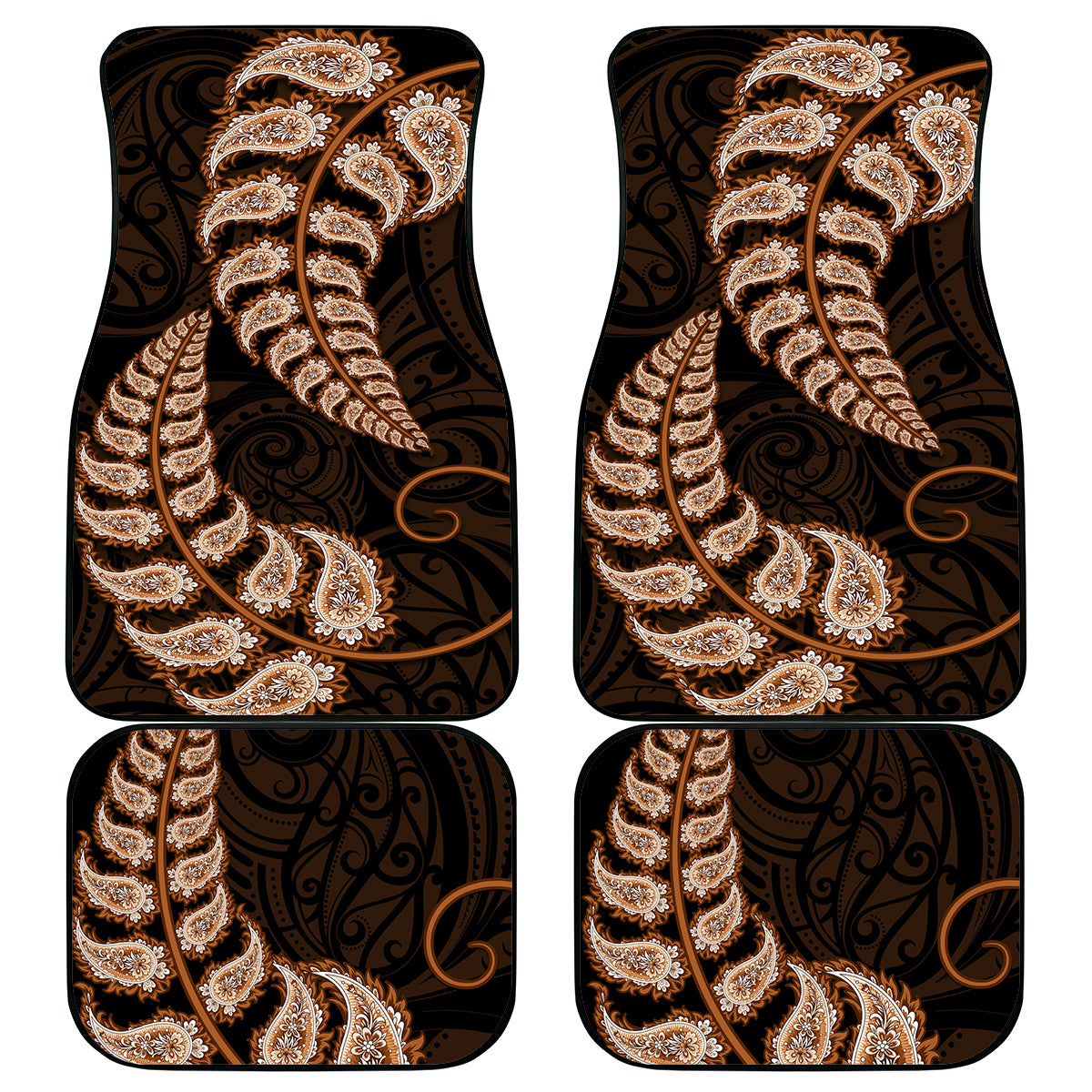 brown-new-zealand-paisley-silver-fern-car-mats-aotearoa-maori