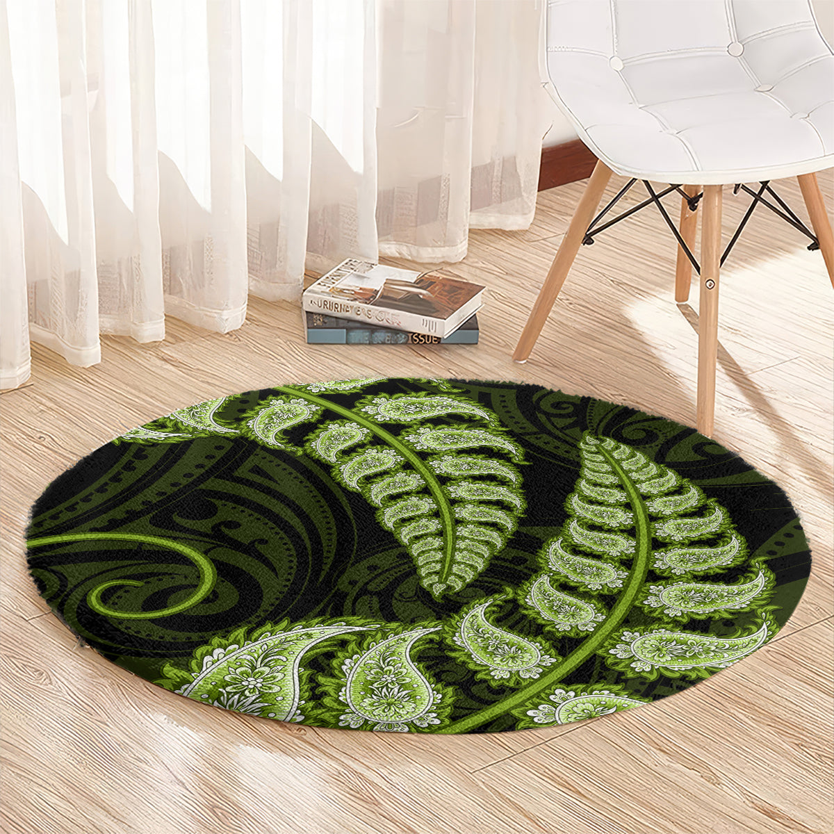 green-new-zealand-paisley-silver-fern-round-carpet-aotearoa-maori