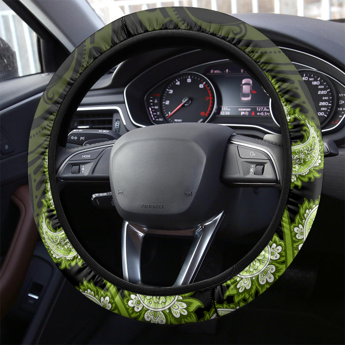 green-new-zealand-paisley-silver-fern-steering-wheel-cover-aotearoa-maori