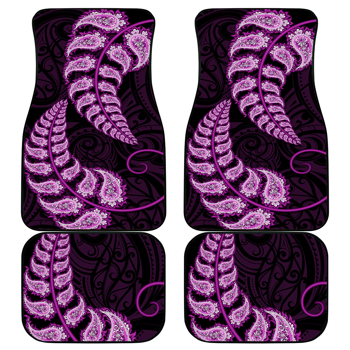 purple-new-zealand-paisley-silver-fern-car-mats-aotearoa-maori