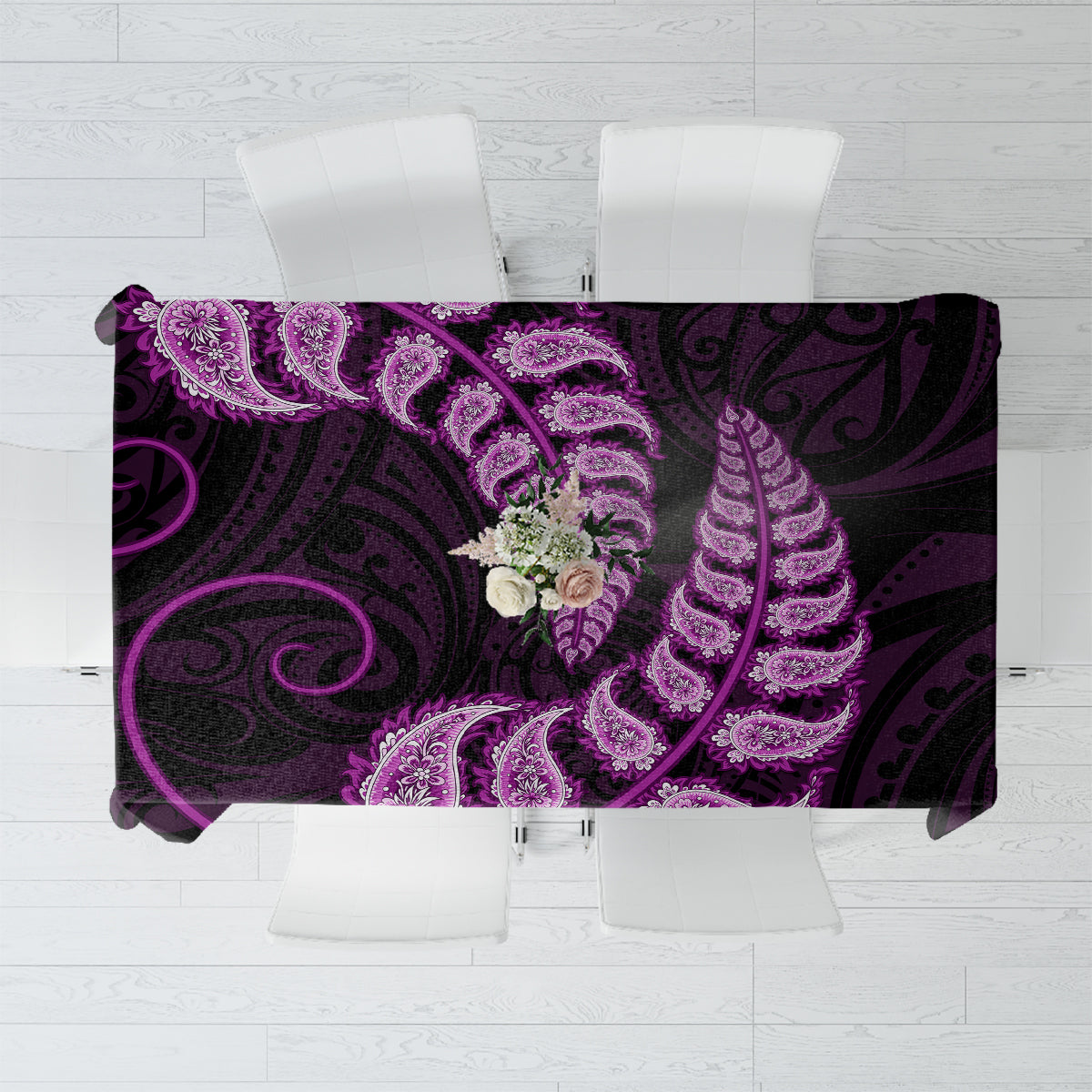 purple-new-zealand-paisley-silver-fern-tablecloth-aotearoa-maori