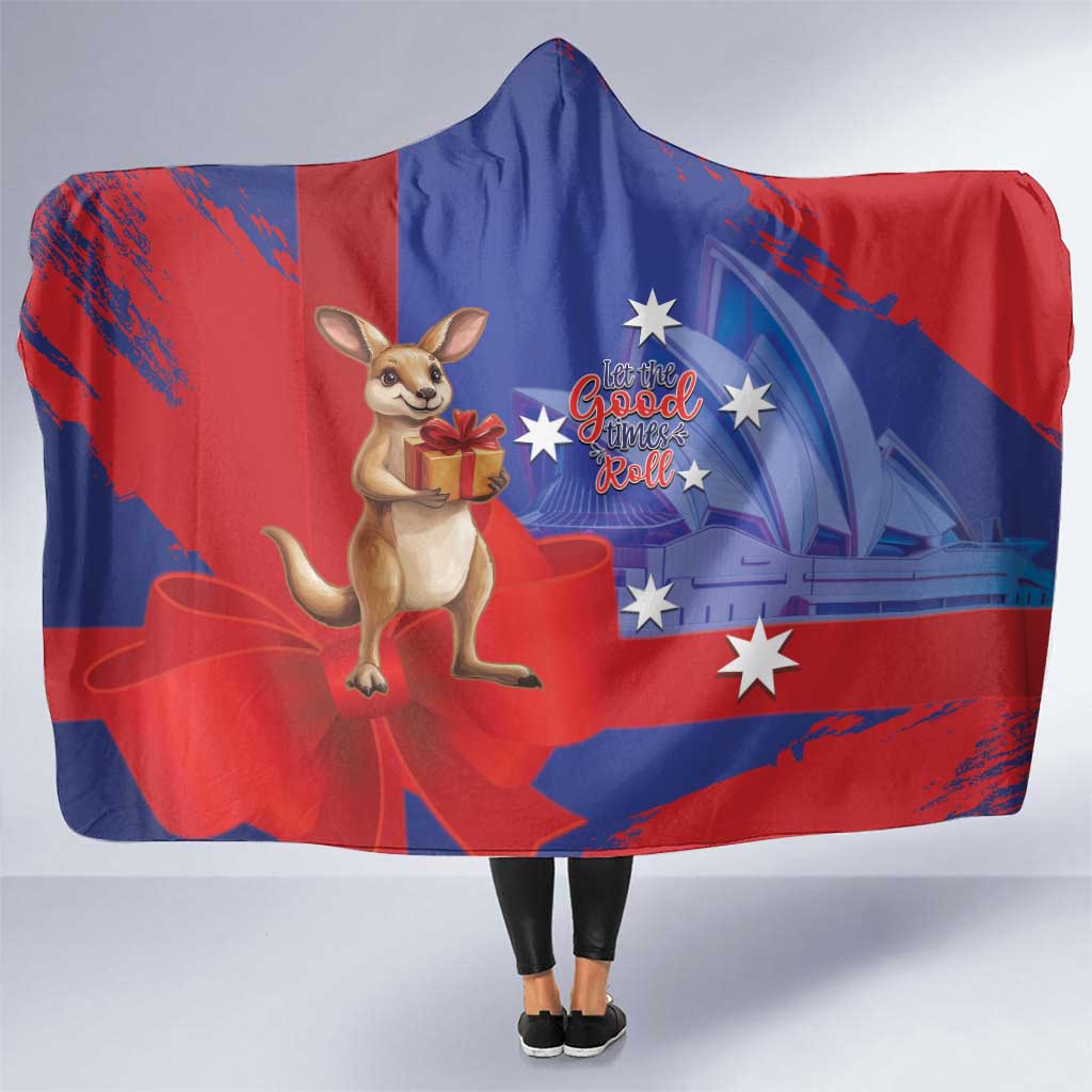 Happy Boxing Day Australia Hooded Blanket Let The Good Time Roll!