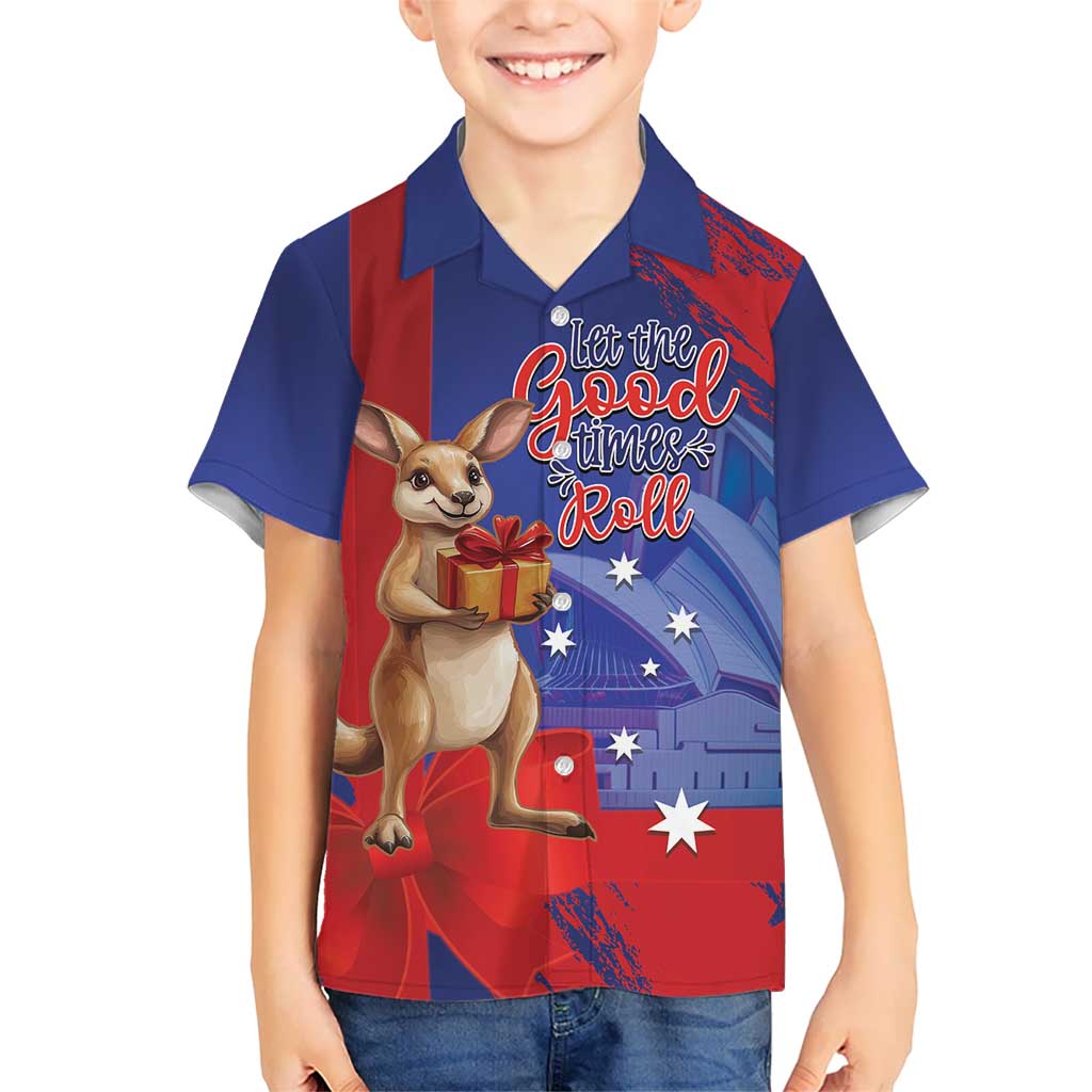 Happy Boxing Day Australia Kid Hawaiian Shirt Let The Good Time Roll!