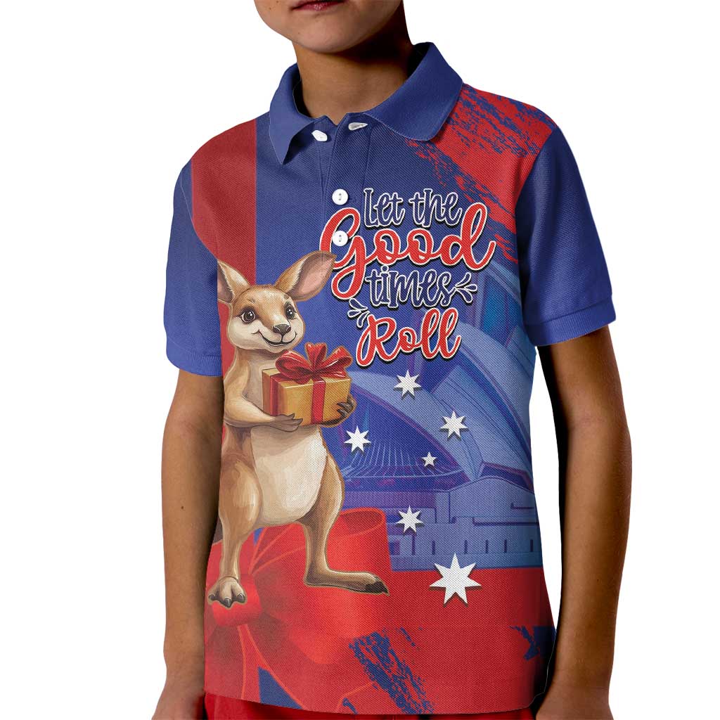 Happy Boxing Day Australia Kid Polo Shirt Let The Good Time Roll! - Vibe Hoodie Shop