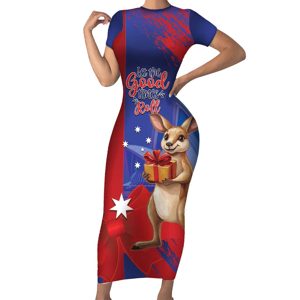 Happy Boxing Day Australia Short Sleeve Bodycon Dress Let The Good Time Roll!