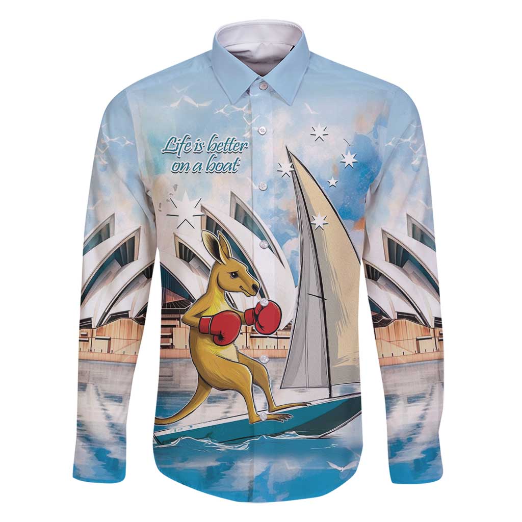 Personalised Australia Sailing Family Matching Long Sleeve Bodycon Dress and Hawaiian Shirt Life Is Better On A Boat