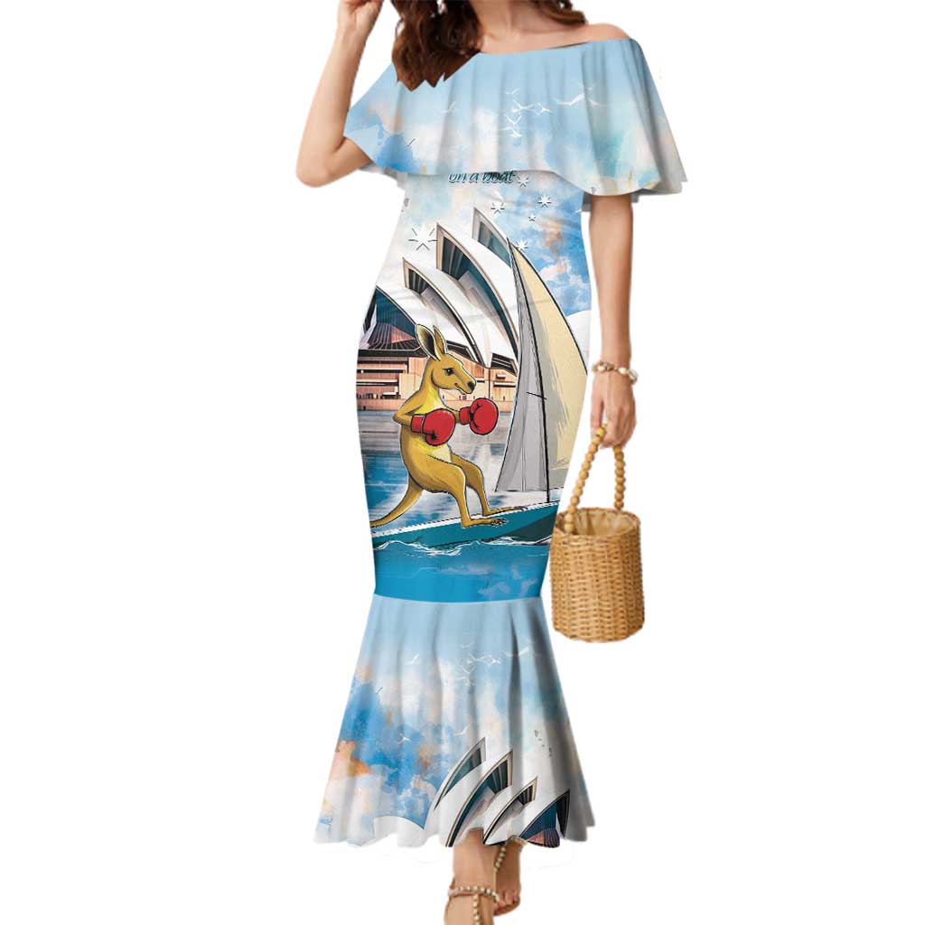 Personalised Australia Sailing Family Matching Mermaid Dress and Hawaiian Shirt Life Is Better On A Boat