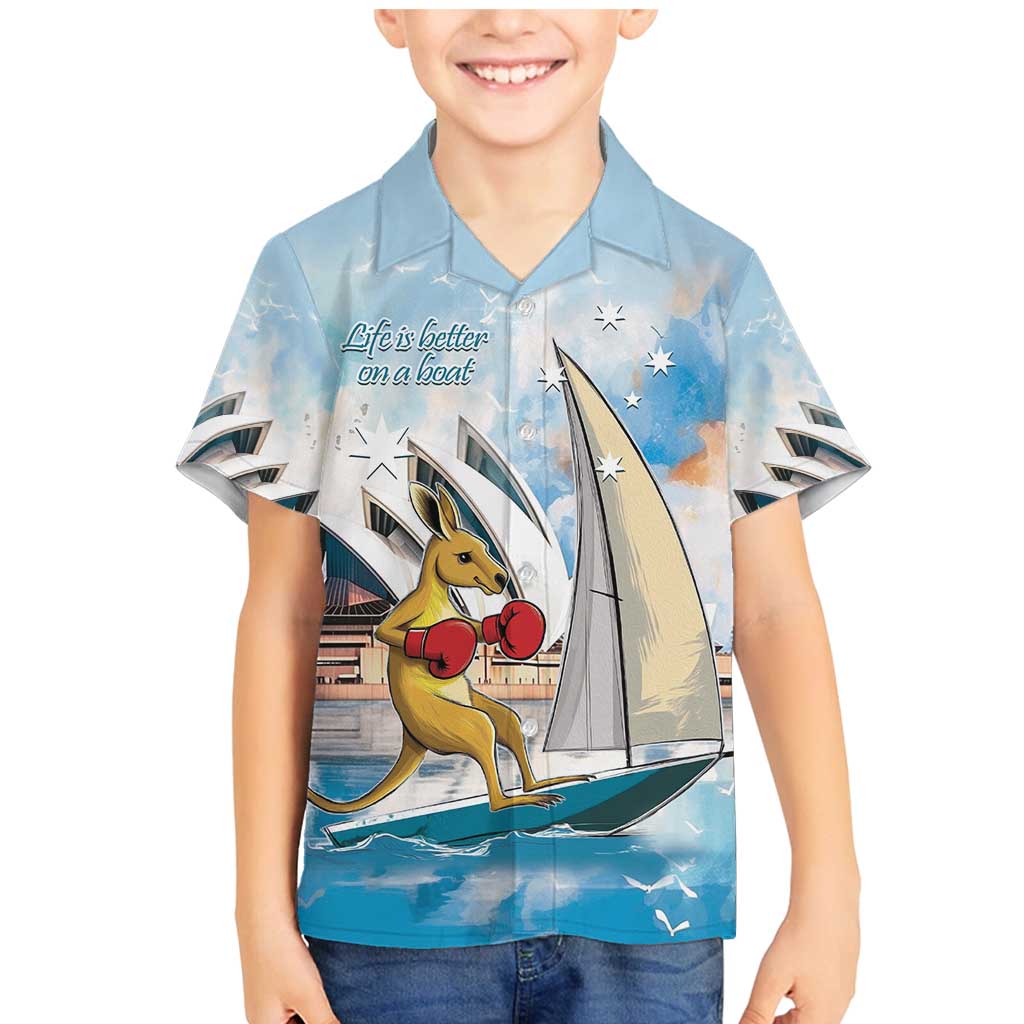 Personalised Australia Sailing Family Matching Mermaid Dress and Hawaiian Shirt Life Is Better On A Boat