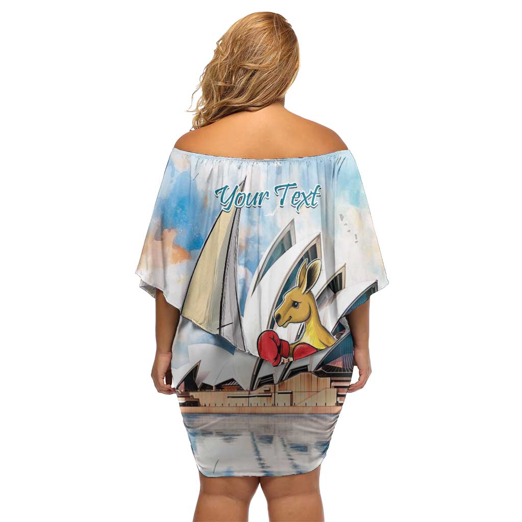 Personalised Australia Sailing Family Matching Off Shoulder Short Dress and Hawaiian Shirt Life Is Better On A Boat