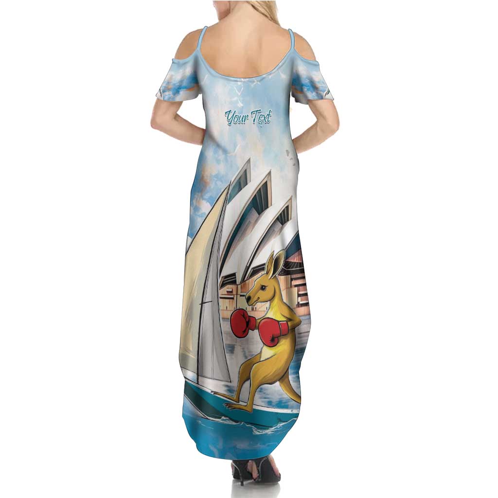 Personalised Australia Sailing Family Matching Summer Maxi Dress and Hawaiian Shirt Life Is Better On A Boat