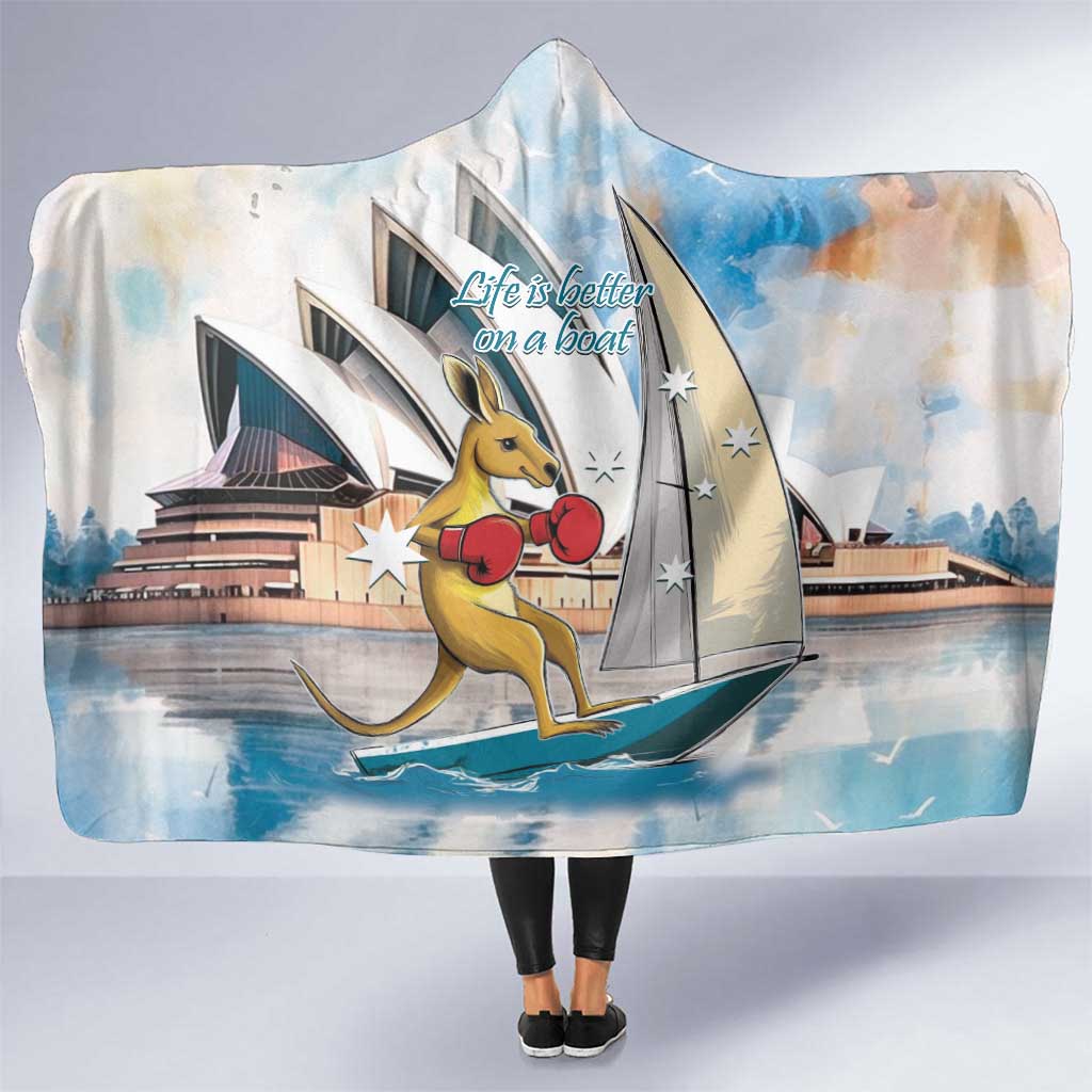 Personalised Australia Sailing Hooded Blanket Life Is Better On A Boat