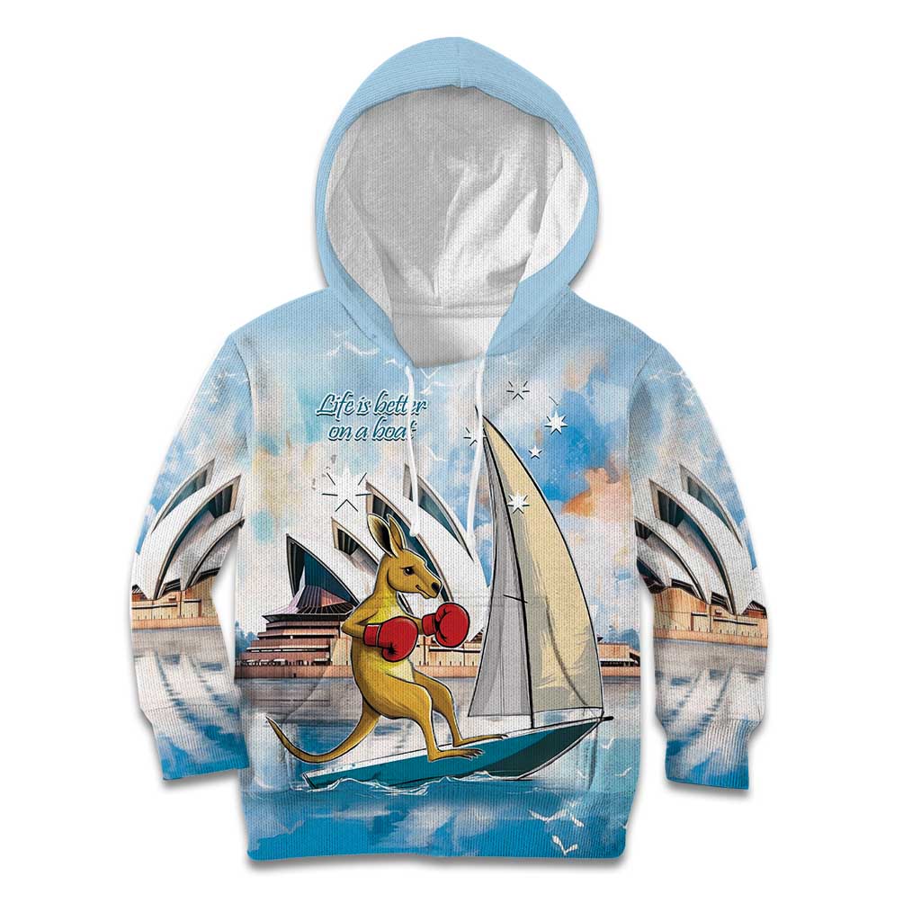 Personalised Australia Sailing Kid Hoodie Life Is Better On A Boat - Vibe Hoodie Shop