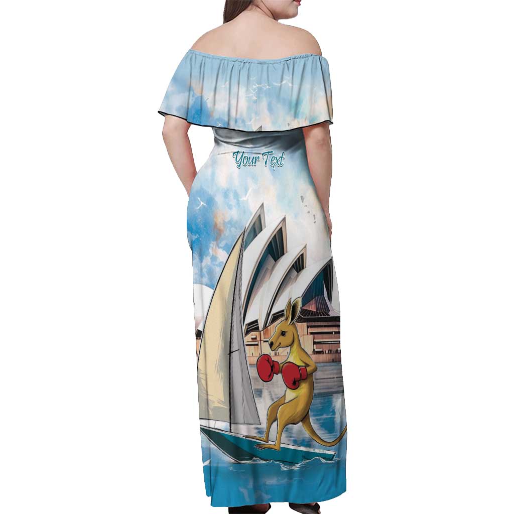 Personalised Australia Sailing Off Shoulder Maxi Dress Life Is Better On A Boat