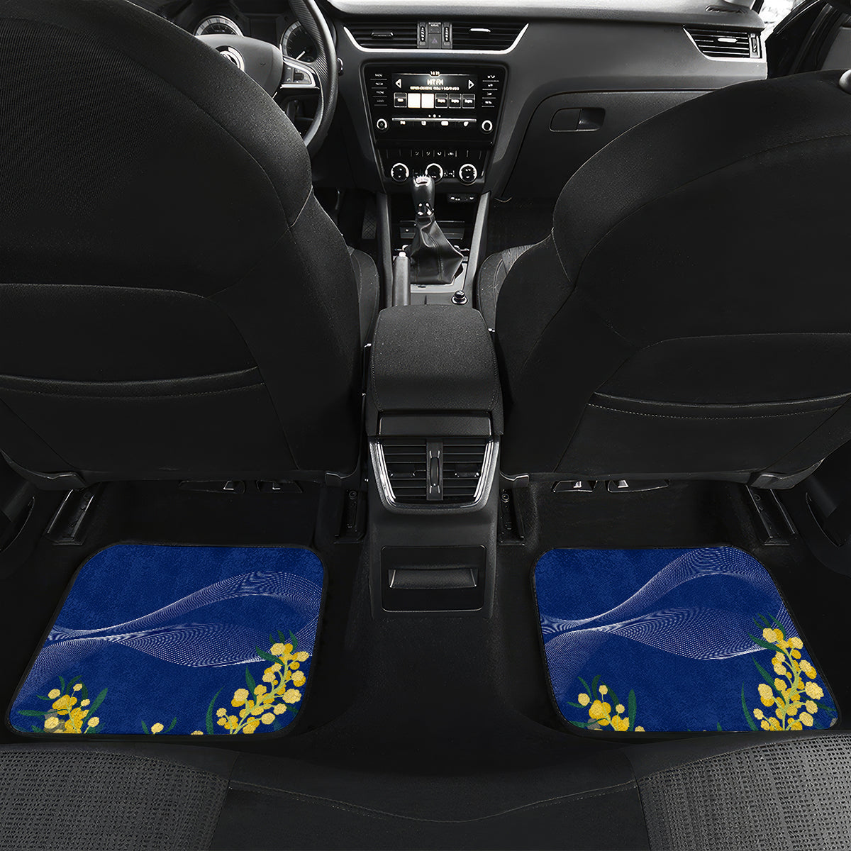 Australia Day Car Mats Proud To Be An Aussie Koala With Map Golden Wattle