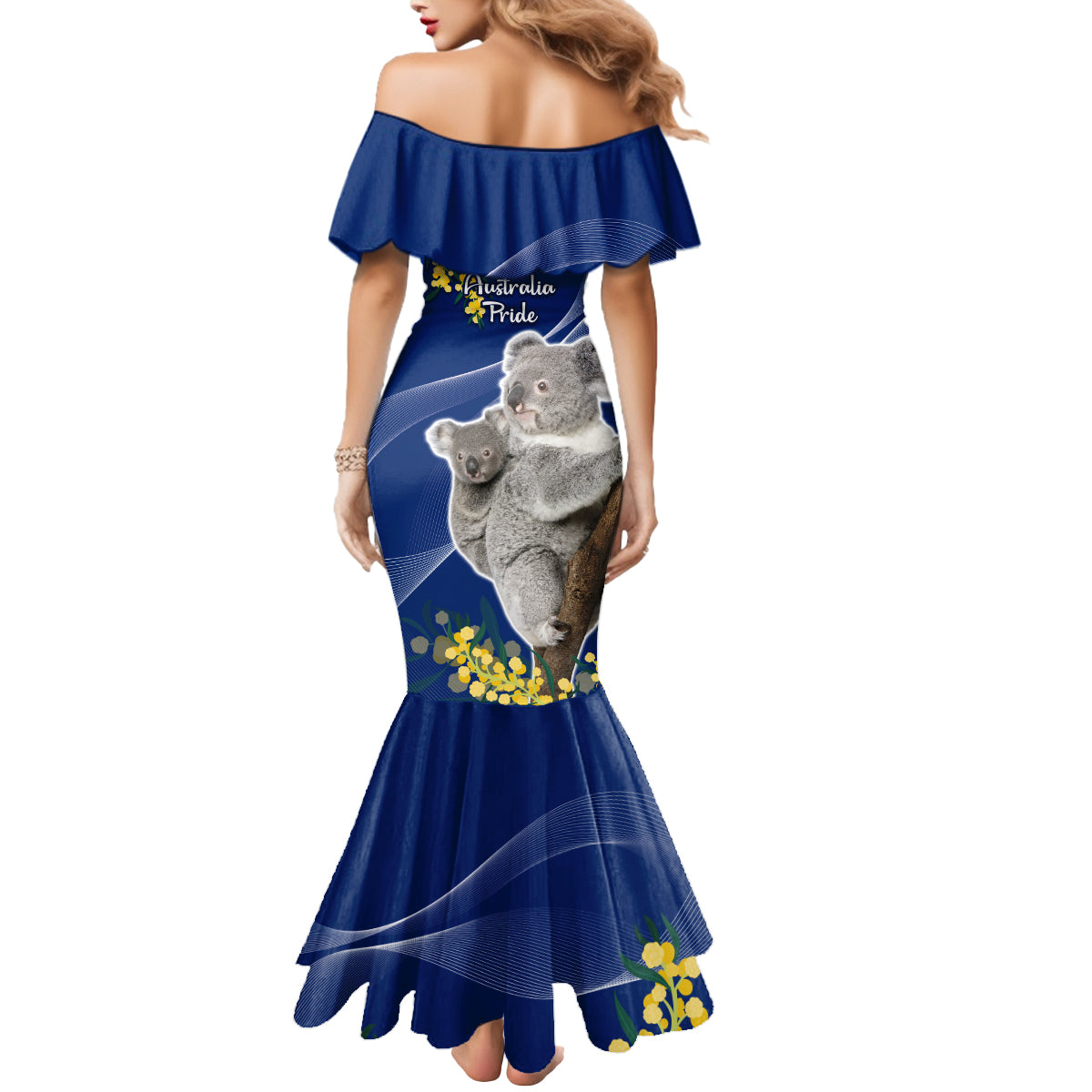 Australia Day Mermaid Dress Proud To Be An Aussie Koala With Map Golden Wattle