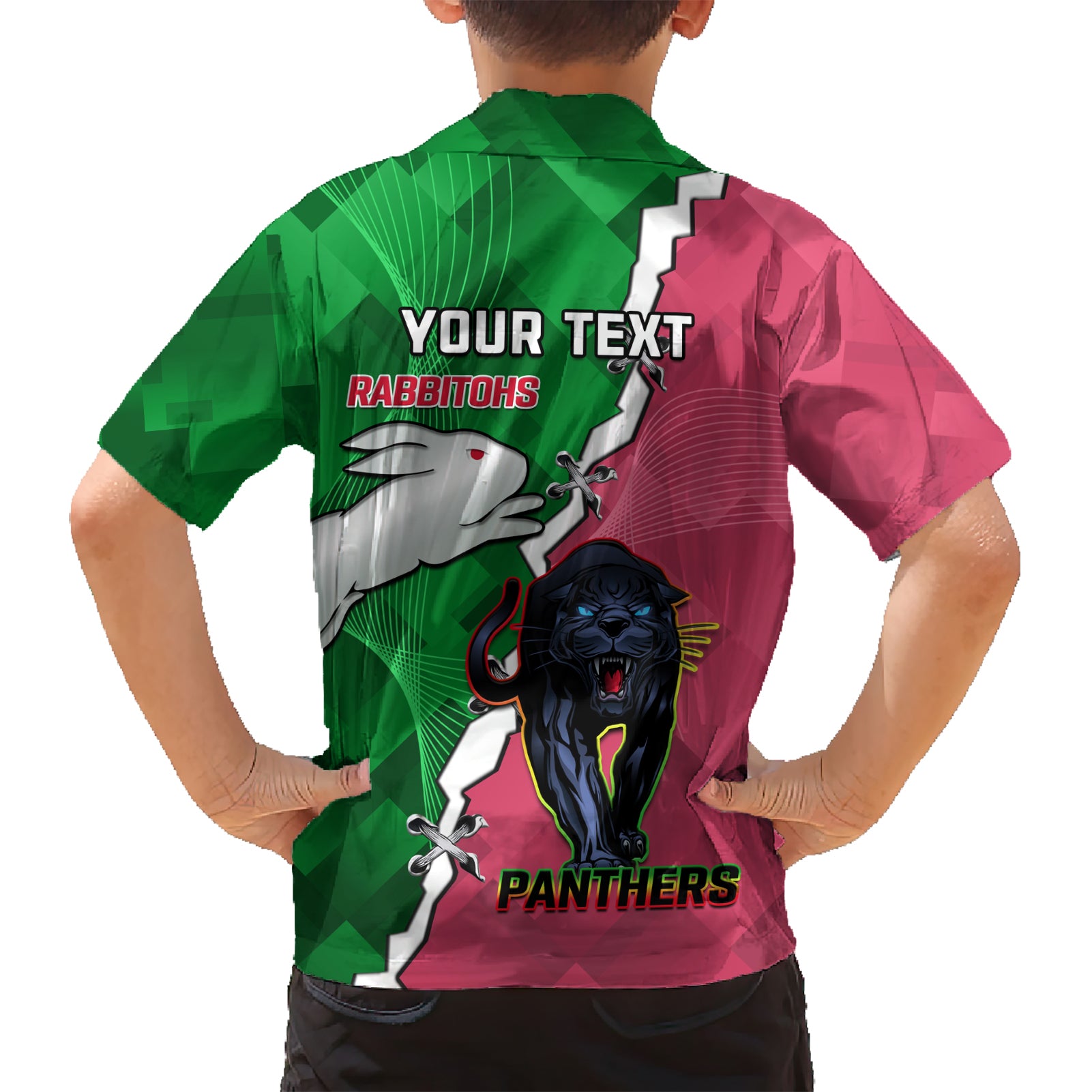 Personalised Panthers And Rabbitohs Rugby Hawaiian Shirt 2024 Souths The Riff Together - Vibe Hoodie Shop