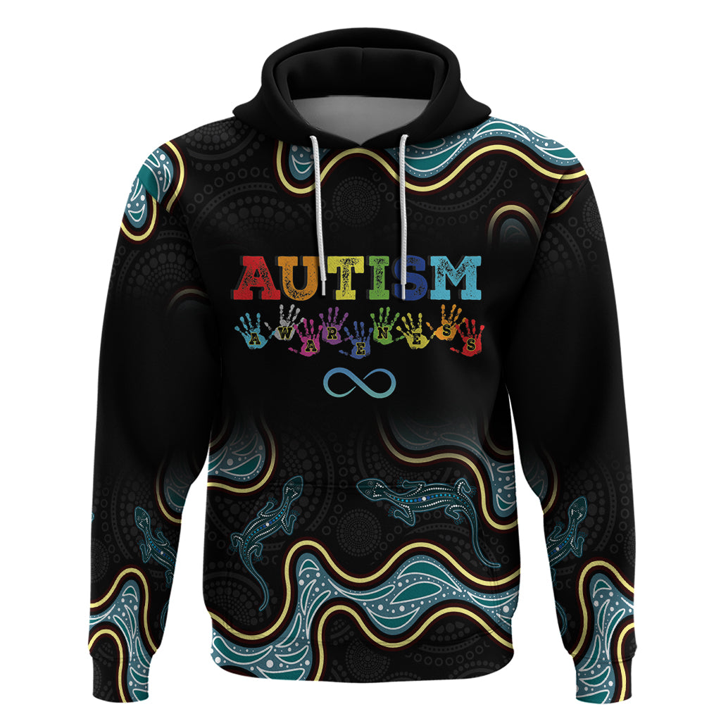 Australia Autism Awareness 4 April Aboriginal Lizard Hoodie - Vibe Hoodie Shop