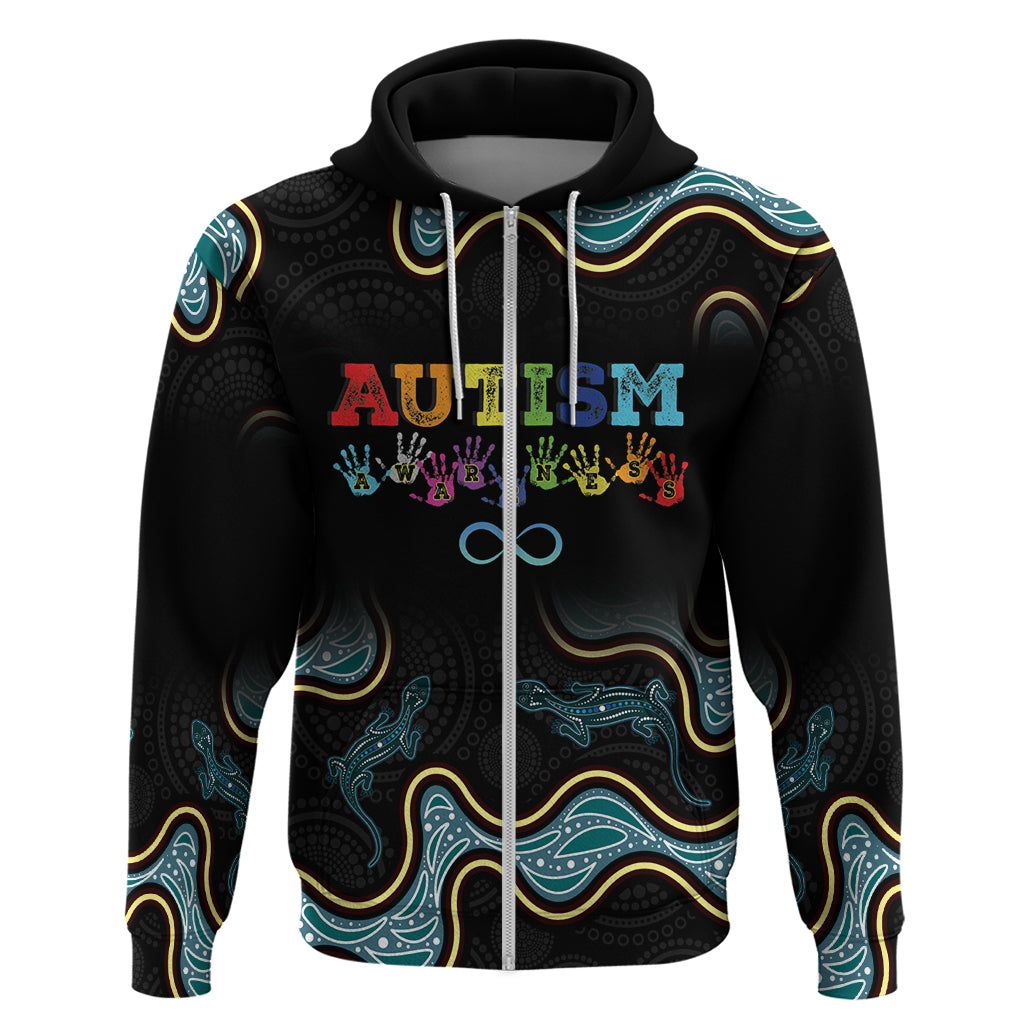 Australia Autism Awareness 4 April Aboriginal Lizard Hoodie - Vibe Hoodie Shop