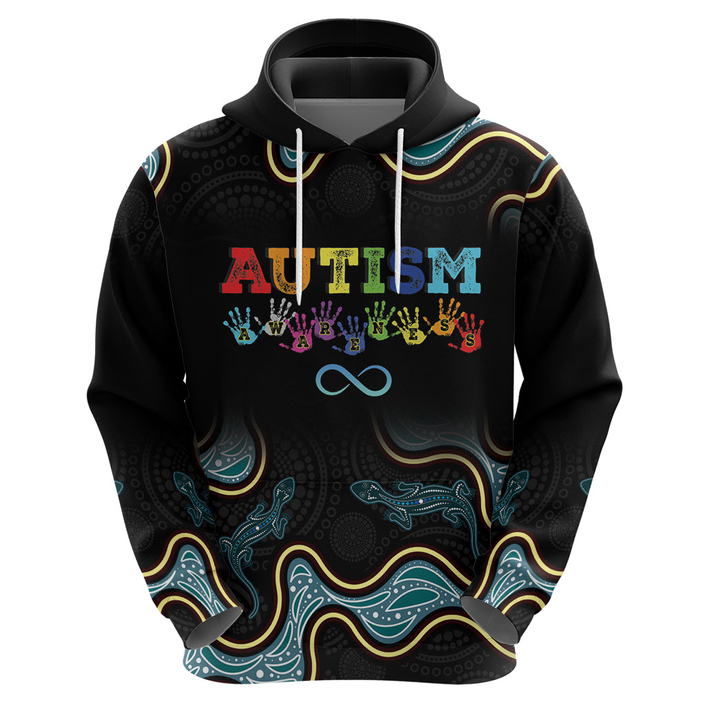 Australia Autism Awareness 4 April Aboriginal Lizard Hoodie - Vibe Hoodie Shop